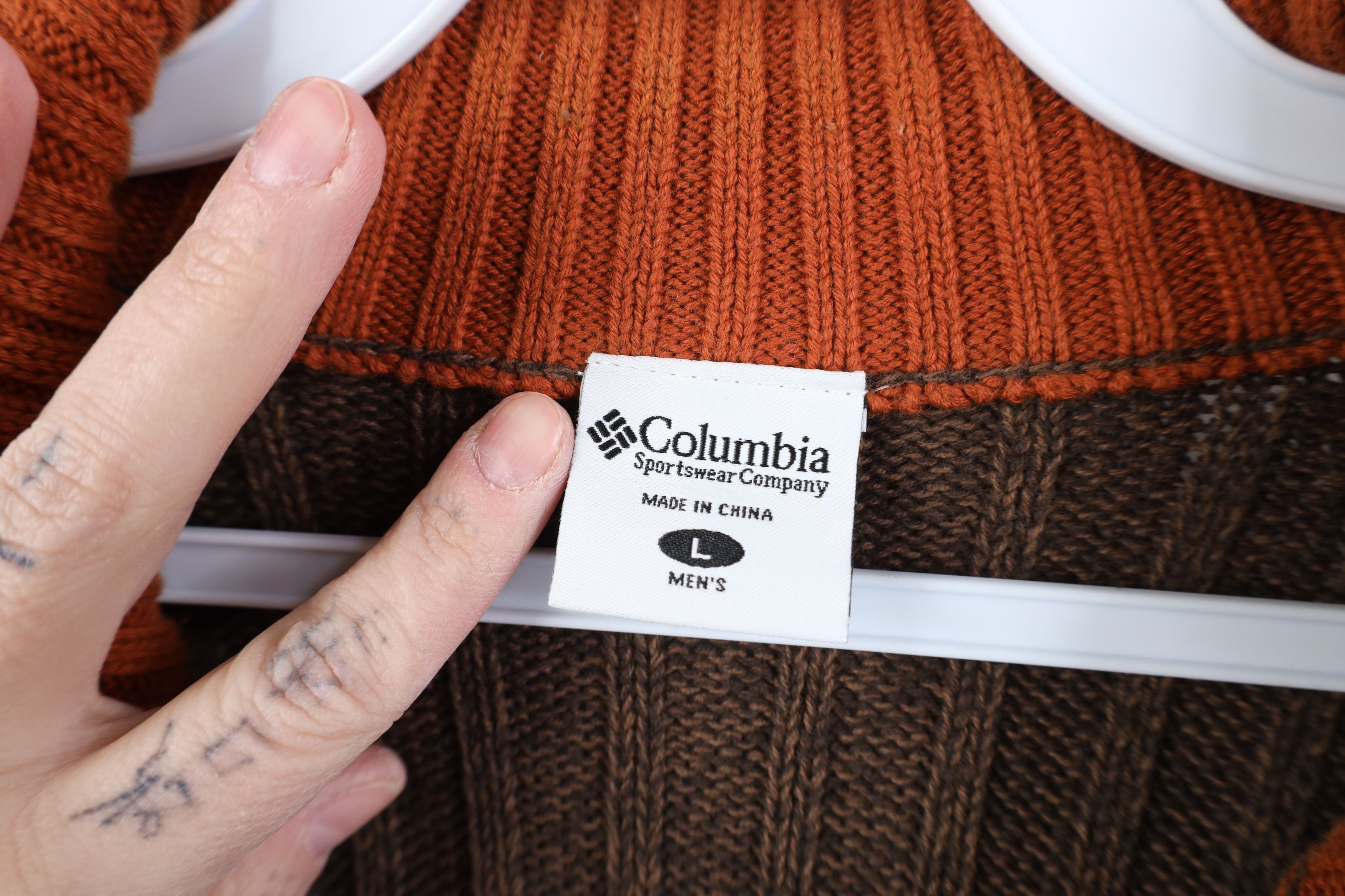Columbia Vintage Columbia Heavy Ribbed Knit 1/4 Half Zip Sweater Size US L / EU 52-54 / 3 - 7 Thumbnail