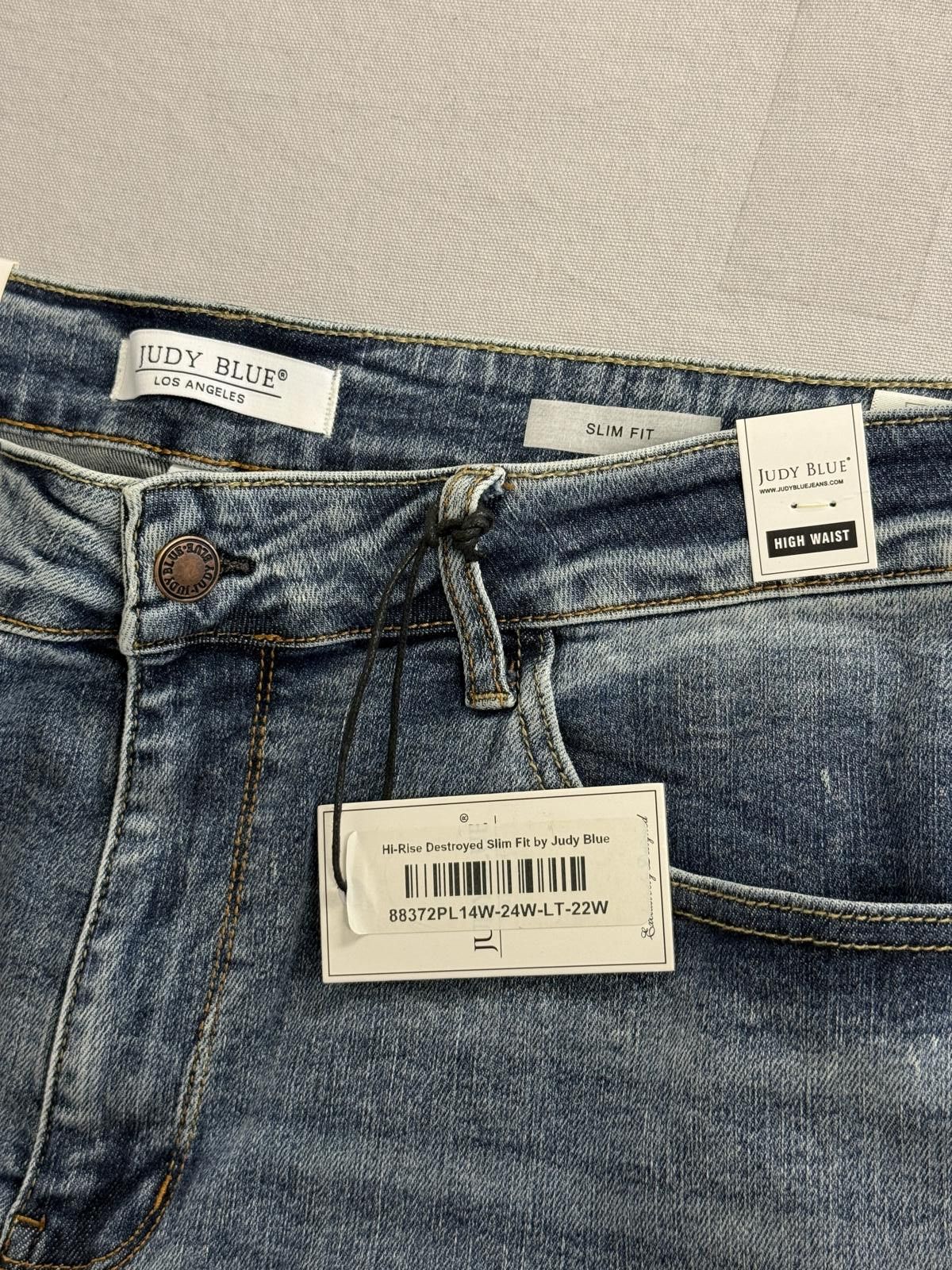 Other Judy Blue Jeans Hi-Rise Destroyed Slim Fit NWT Size 22W Size 42" / US 20 - 5 Thumbnail