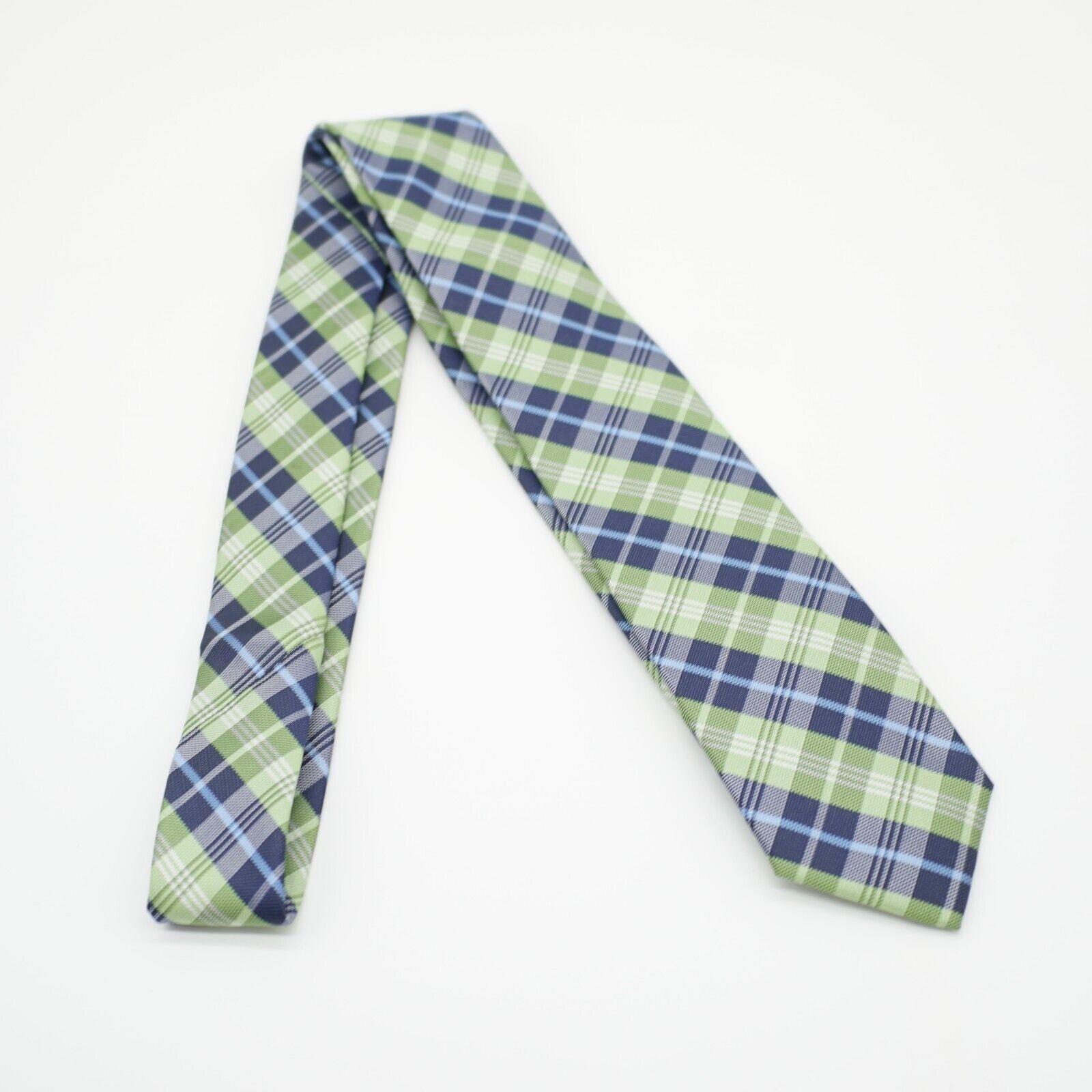 Chaps Chaps Blue Green Plaid Boys Polyester Tie Size ONE SIZE - 6 Thumbnail
