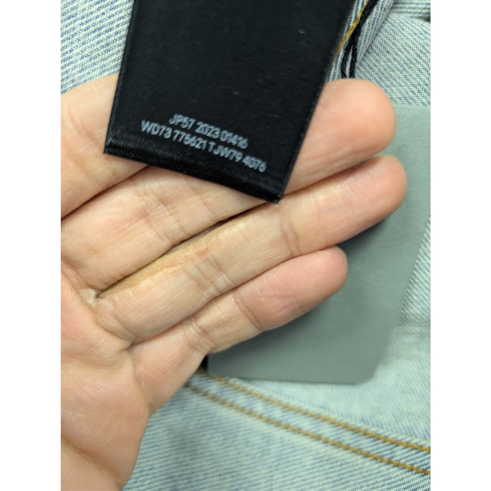 Balenciaga o1rshd1 Flared Denim Pants in Light Indigo/Madder Size US 33 - 16 Thumbnail