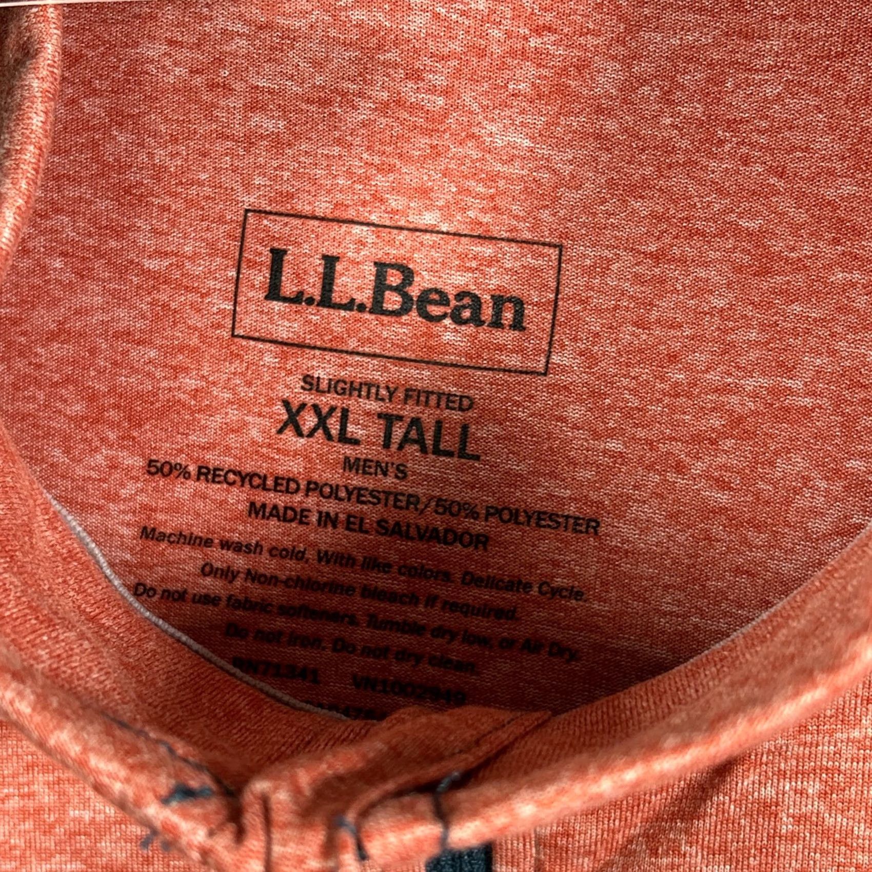 Vintage L.L.Bean Quick-Dry Trail 1/4 Zip Pullover Men XXL Tall Mahogany Heather Orange NWT Size US XXL / EU 58 / 5 - 3 Thumbnail