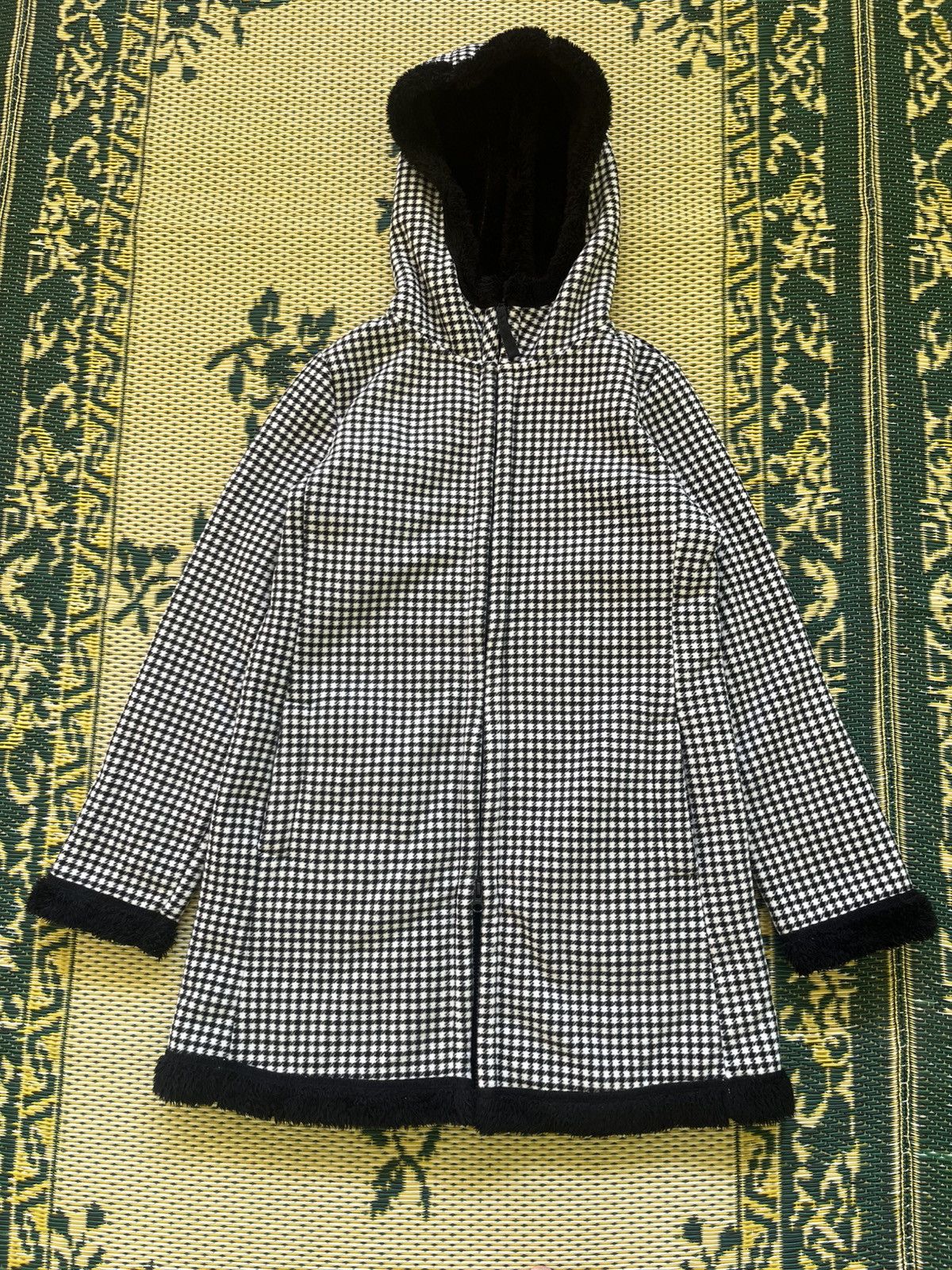 Uniqlo Uniqlo Houndstooth Hooded Fleece Coat Jacket Size M / US 6-8 / IT 42-44 - 1 Thumbnail