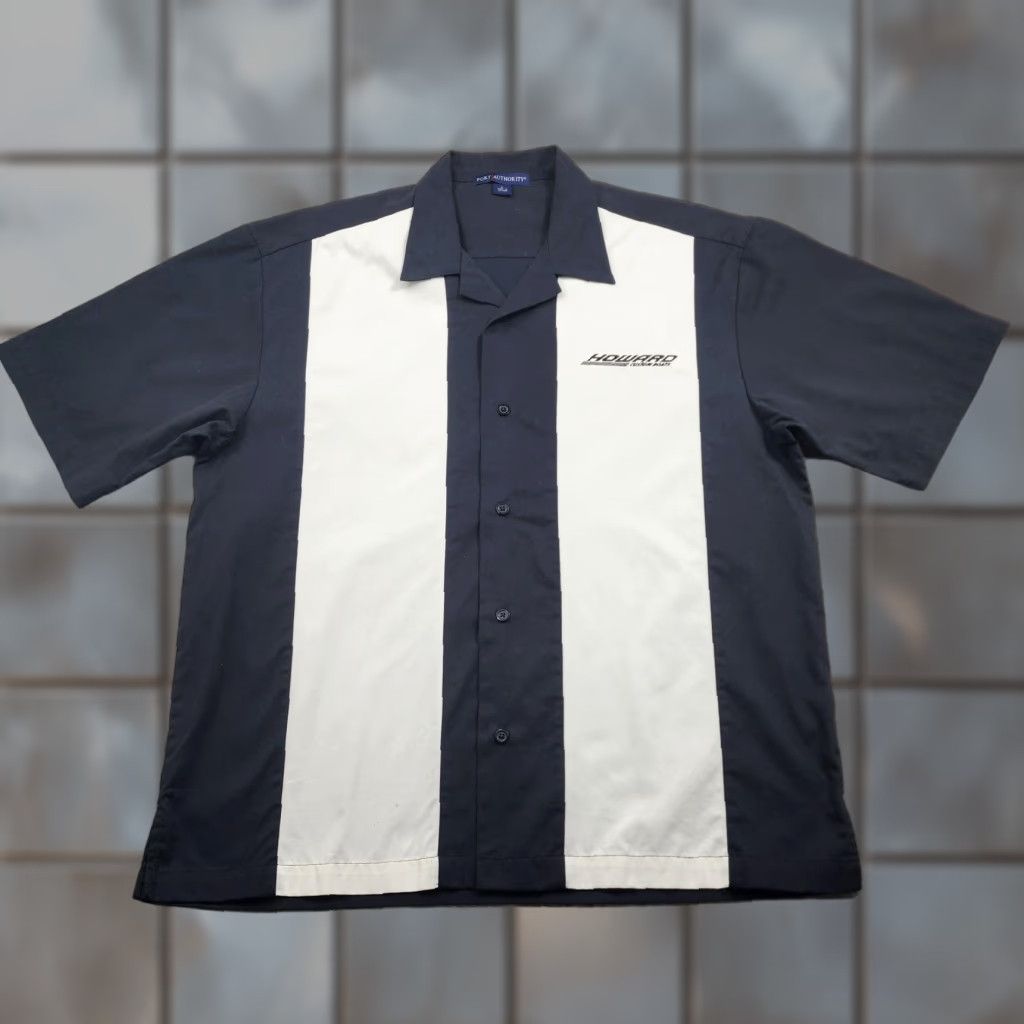 Port Authority VINTAGE Port Authority Shirt Mens Large Howard Custom Boats Bowling Camp Polo Size US L / EU 52-54 / 3 - 1 Thumbnail