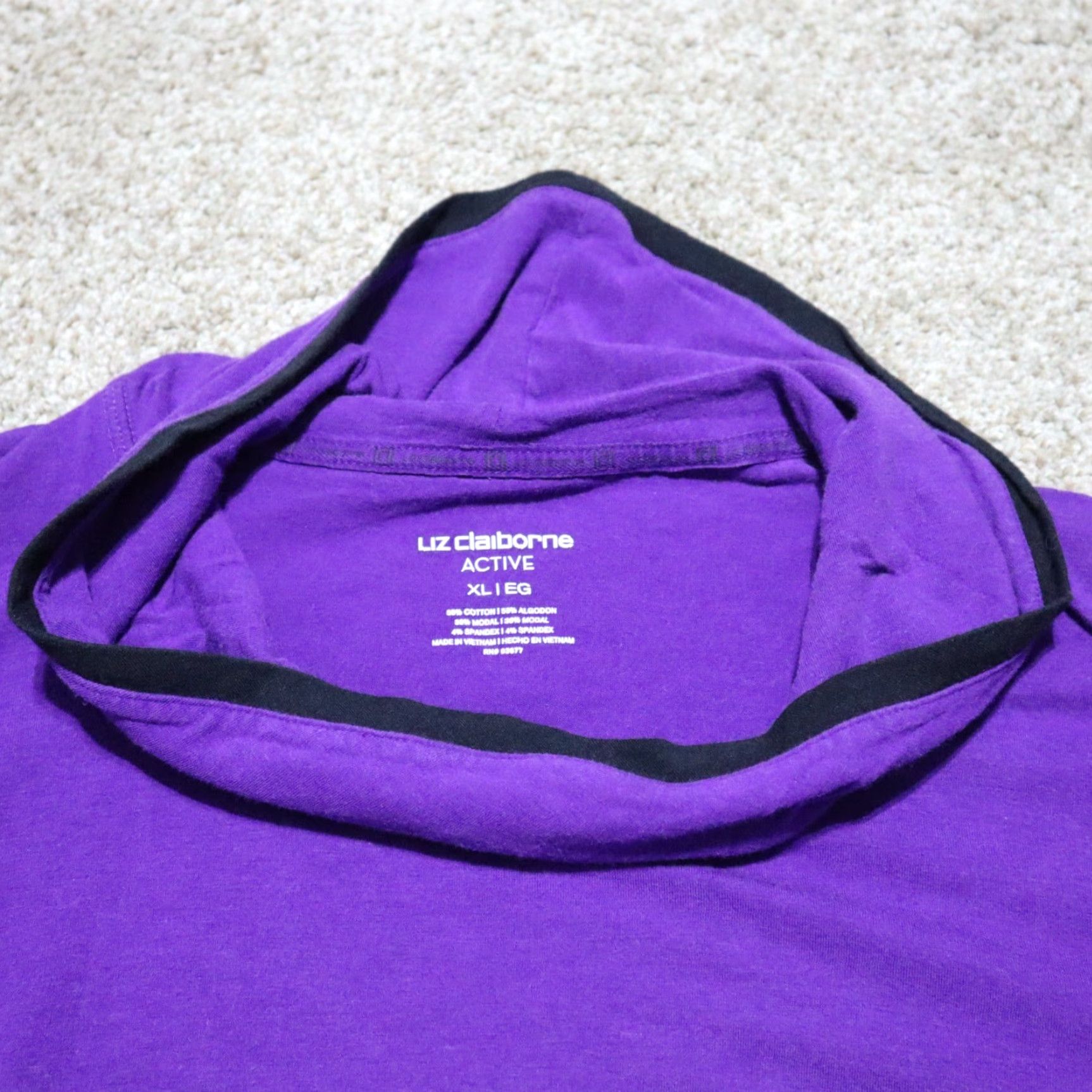 Liz Claiborne Liz Claiborne Shirt Women XL Purple Lightweight Turtle Neck Coat? Size XL / US 12-14 / IT 48-50 - 2 Thumbnail
