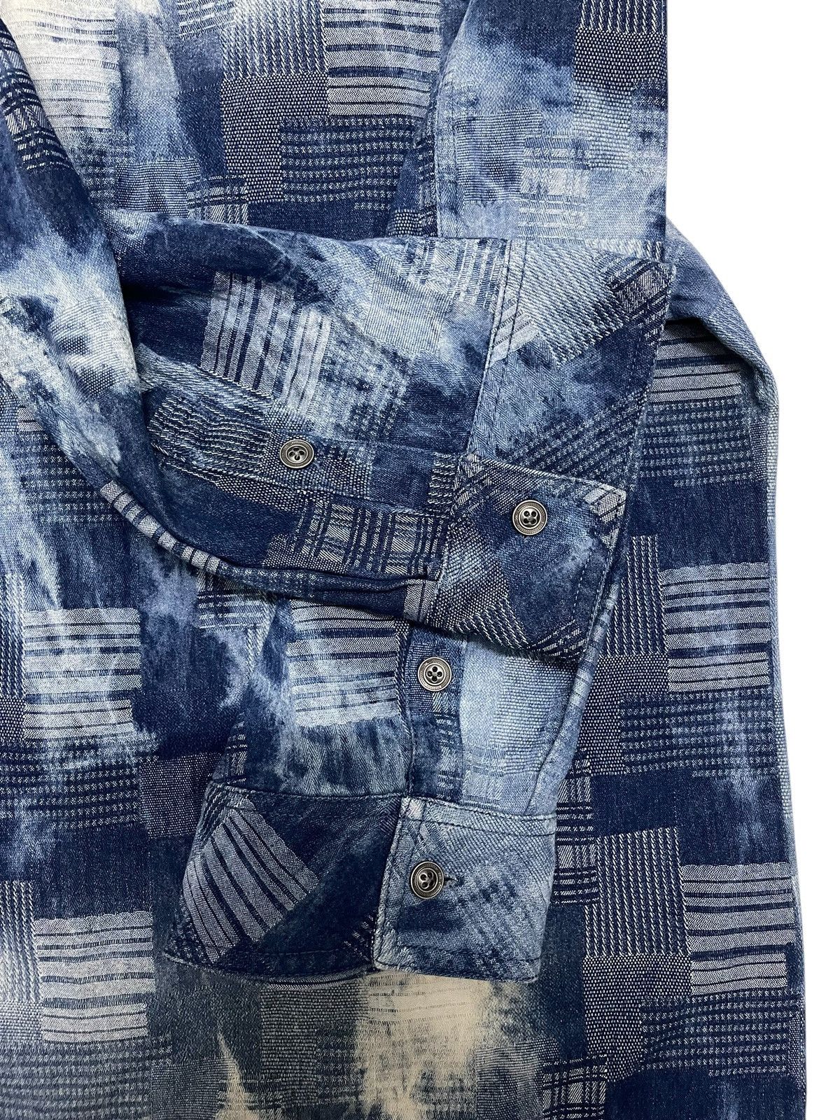 semanticdesign Semantic Design Patchwork Acid Wash Western Denim Shirt Size US L / EU 52-54 / 3 - 9 Thumbnail
