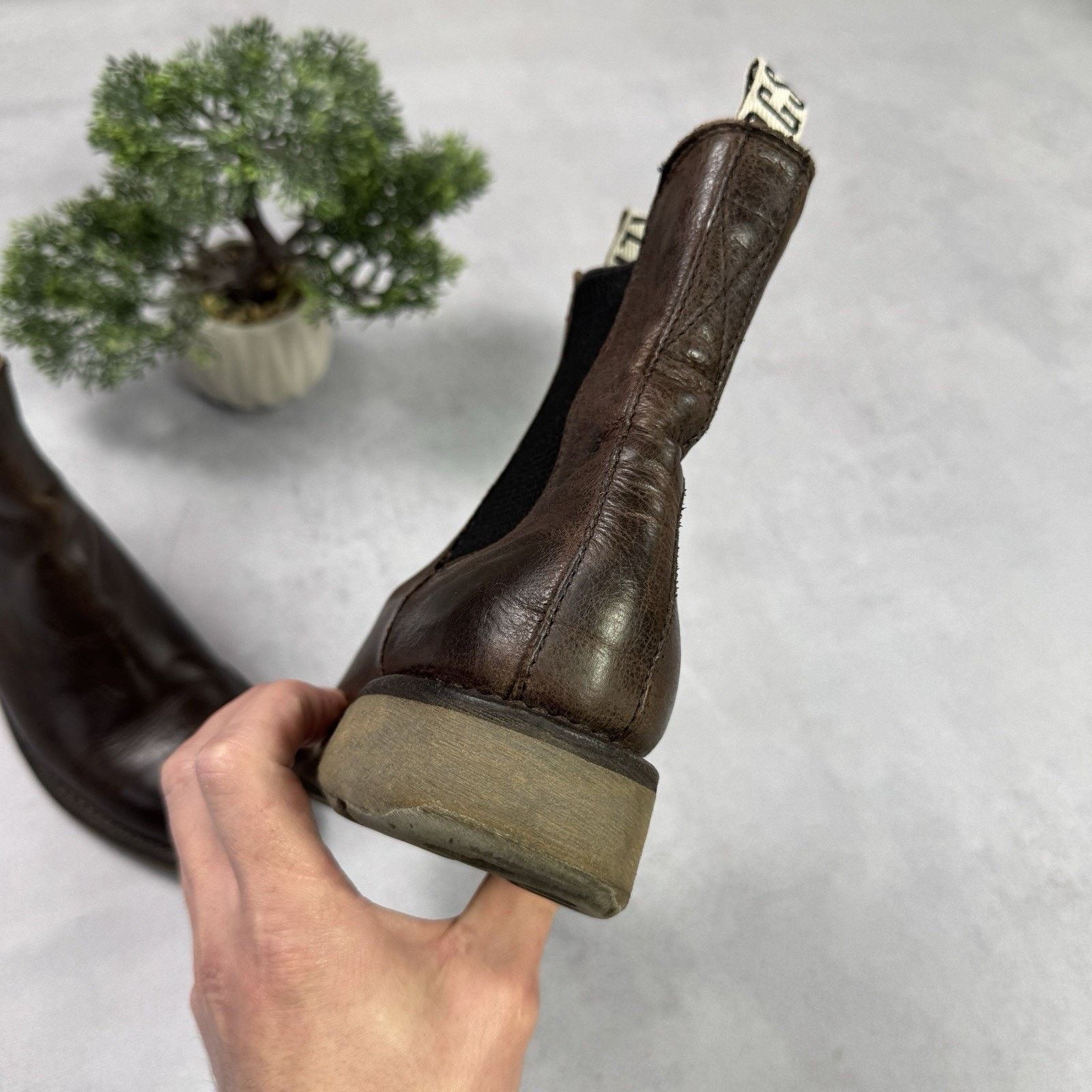 Dirk Bikkembergs Vintage Dirk Bikkembergs Brown Leather Chelsea Boots Size US 8 / IT 38 - 19 Thumbnail