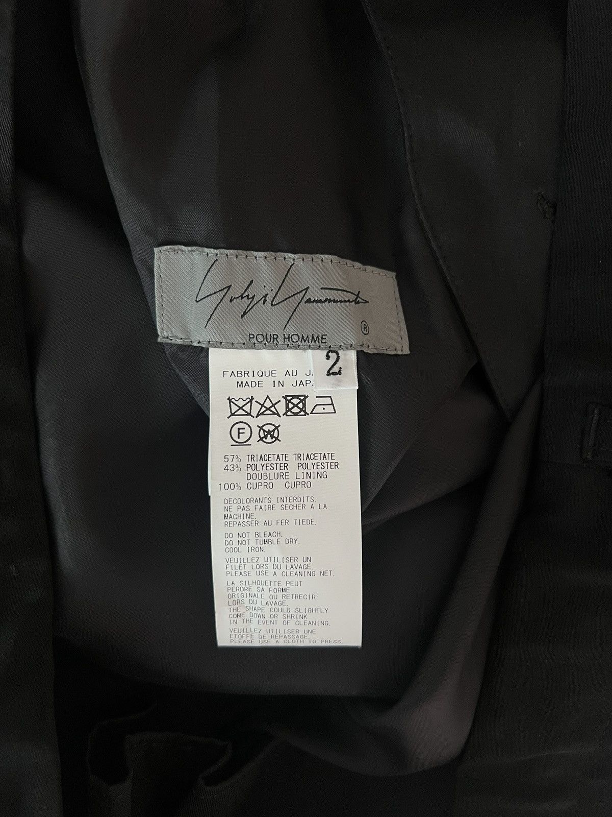Yohji Yamamoto Yohji Yamamoto Pour Homme - Ta/TUXEDO FLAP SIDE TUCK PANTS Size US 30 / EU 46 - 16 Thumbnail