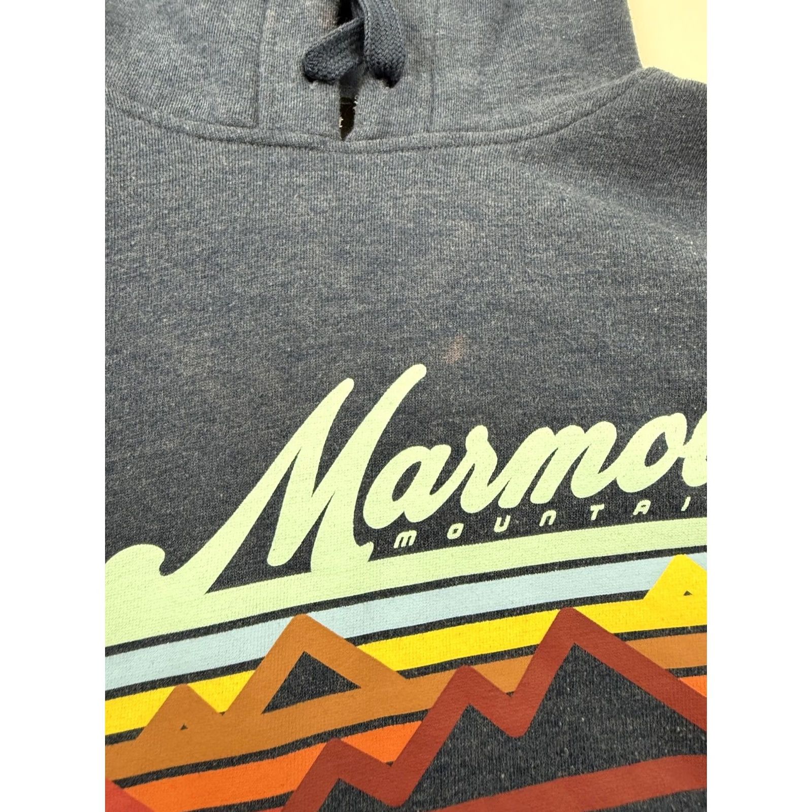 Marmot Marmot Hoodie Sweatshirt Womens Medium Blue Fleece Pullover Mountain Graphic Size M / US 6-8 / IT 42-44 - 3 Thumbnail