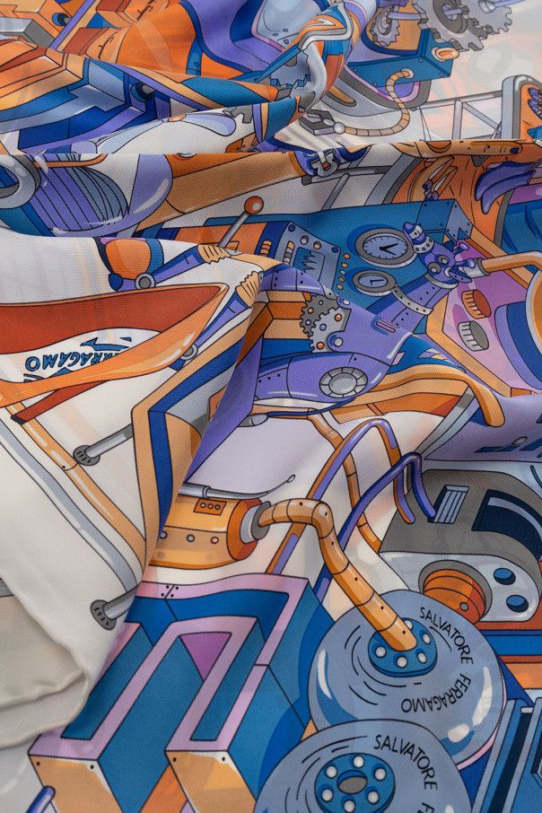 Salvatore Ferragamo o1s1rm1024 Size: 90x90 Cm / Scarf in Multicolor Size ONE SIZE - 3 Thumbnail