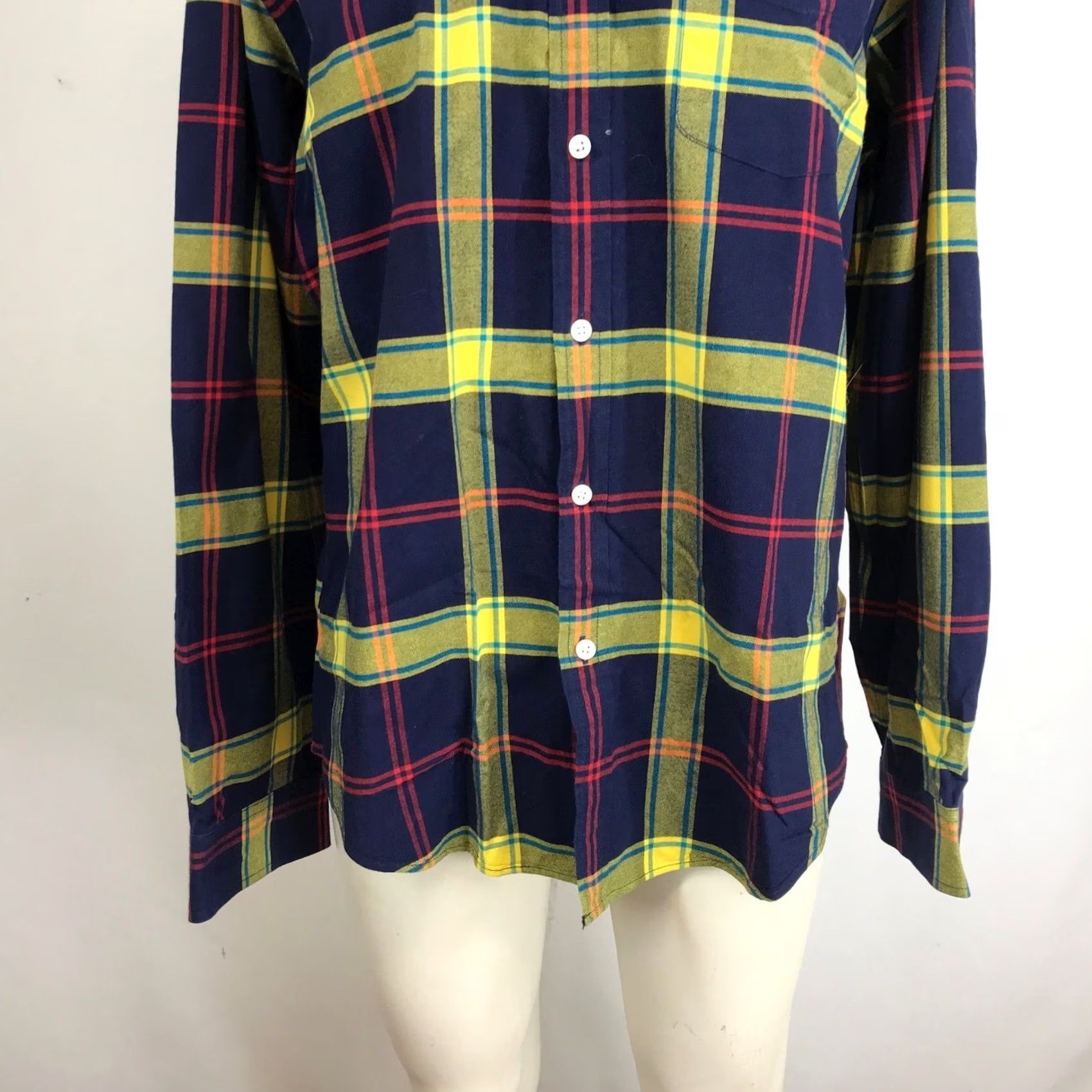 J.Crew J. Crew Oxford Plaid Button-Down Shirt Men L Navy Yellow Red Long Sleeve Size US L / EU 52-54 / 3 - 3 Thumbnail