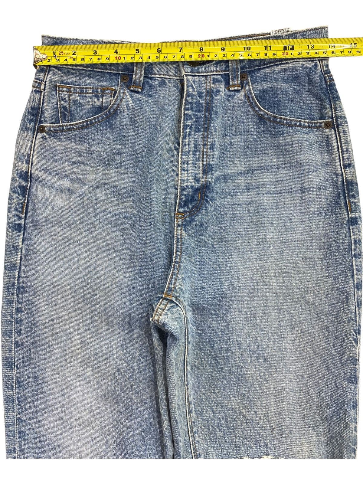 GU Vintage GU Faded Blue Wash Distress Style Jeans Size US 28 / EU 44 - 11 Thumbnail