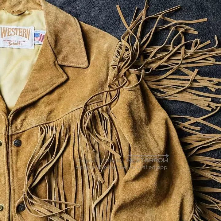 Schott Schott Suede western cowboy fringed leather jacket Size US XS / EU 42 / 0 - 5 Thumbnail