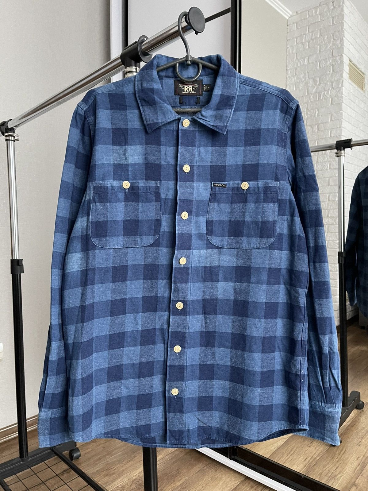 Polo Ralph Lauren Double Polo Ralph Lauren RRL Shirt Long Sleeve Checked Size US M / EU 48-50 / 2 - 1 Thumbnail