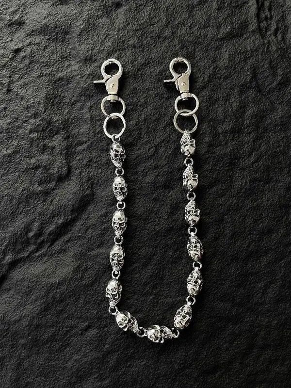 Jewelry Metal Big Skull Wallet Chain, Pants Chain Size ONE SIZE - 3 Thumbnail
