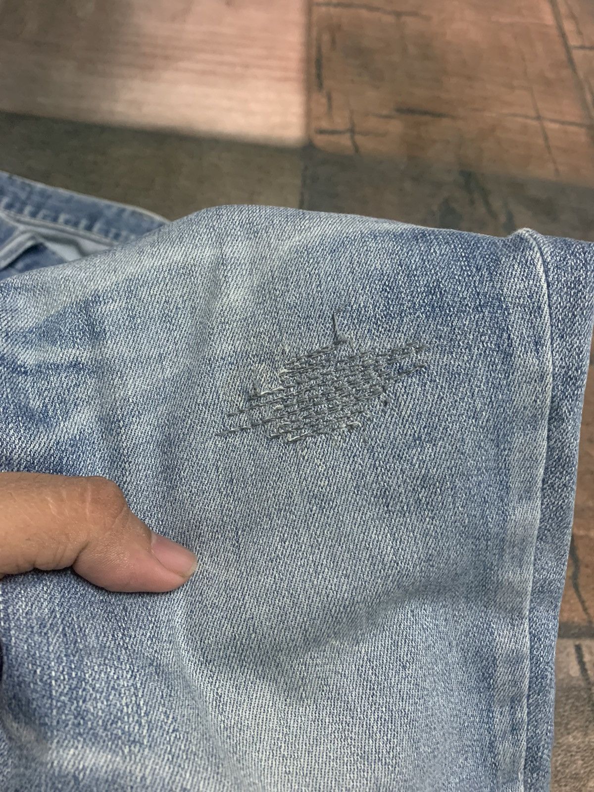 Japanese Brand × Tornado Mart TORNADO MART SLIM SKINNY WHISKERED BORO WASHED JAPANESE Size US 32 / EU 48 - 22 Thumbnail