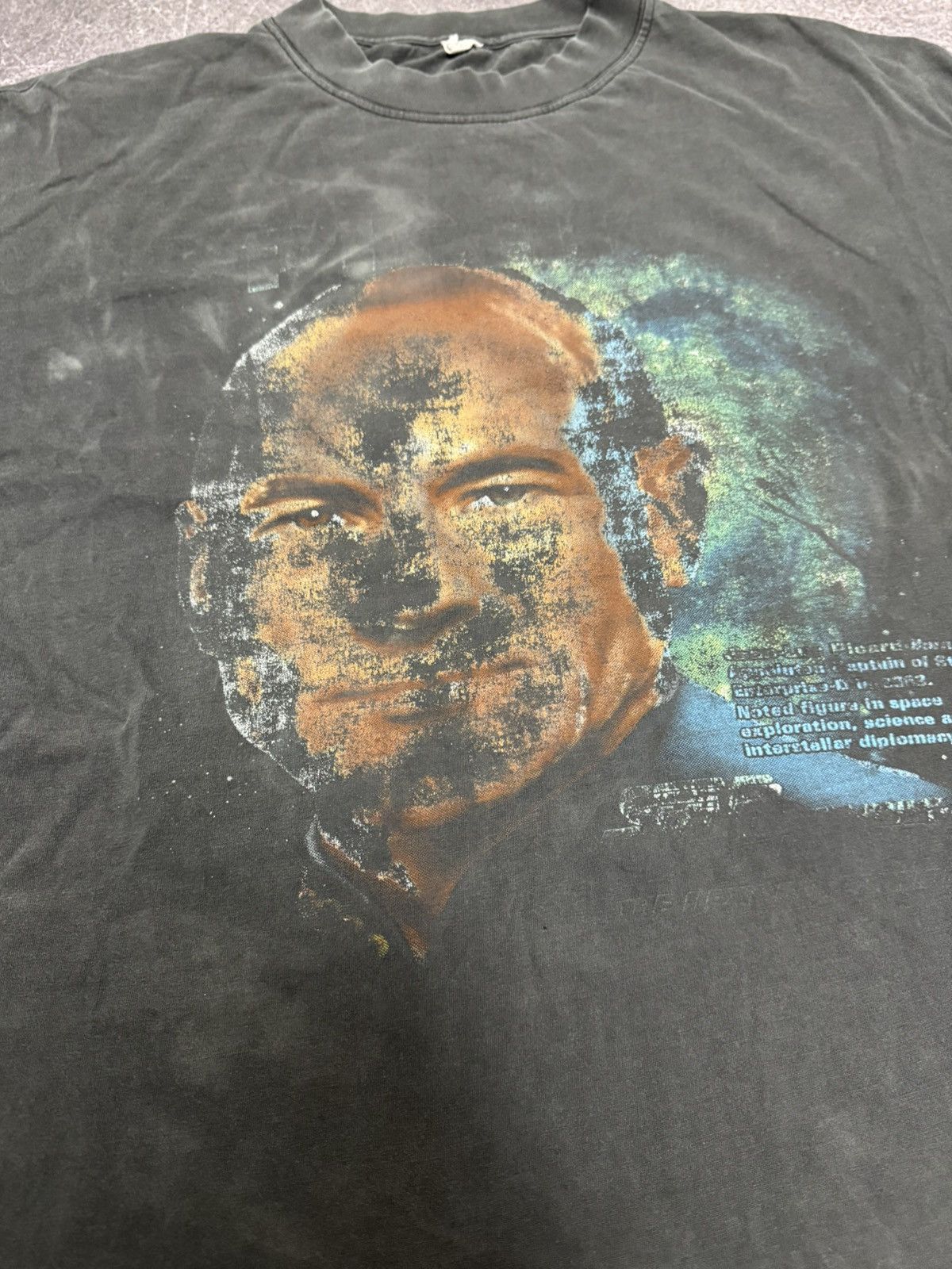 Band Tees Star Trek vinatge tee Jean Luc Picard Thrashed Faded Shirt Size US L / EU 52-54 / 3 - 7 Thumbnail