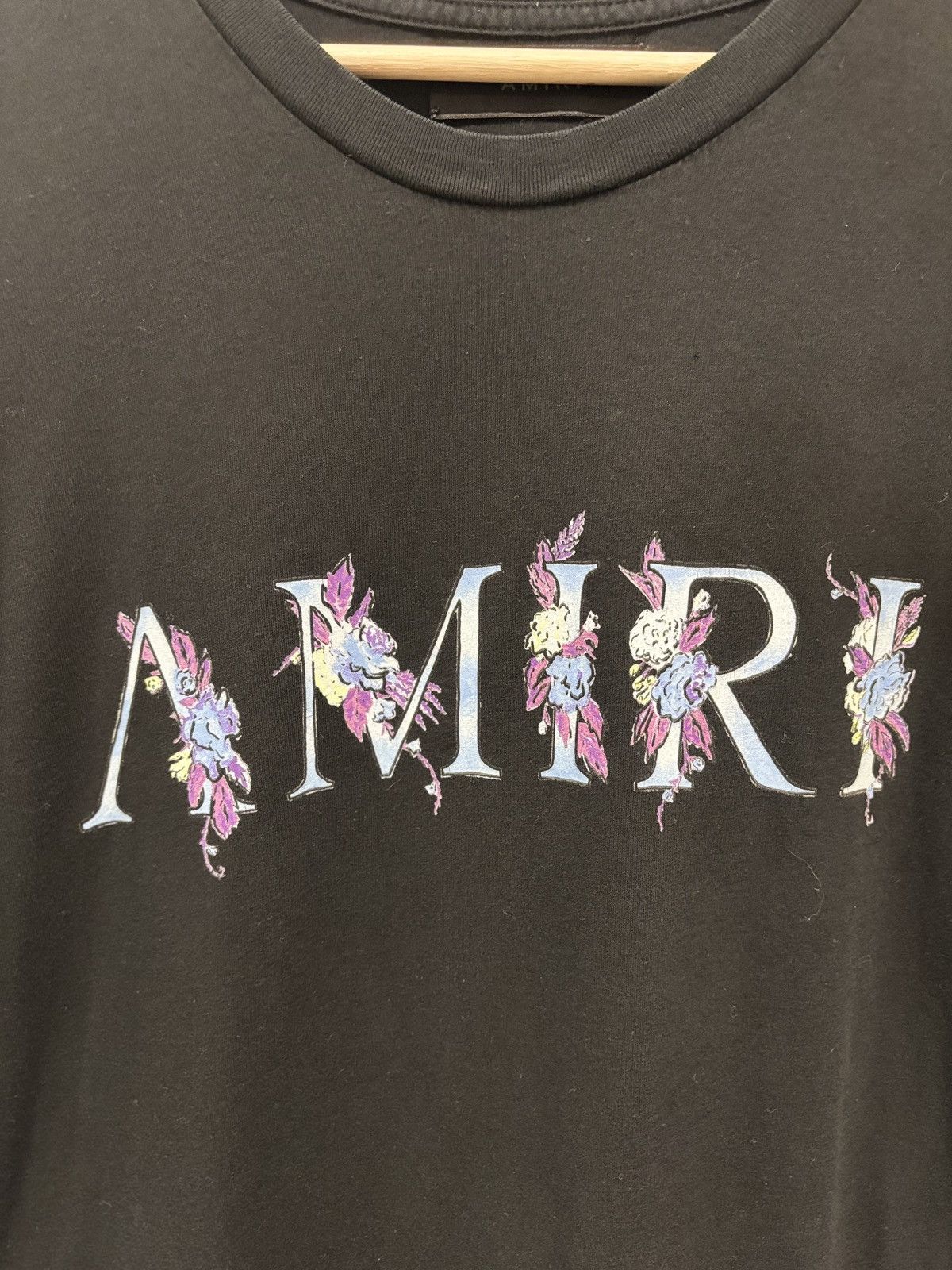 Amiri Amiri Floral Logo Shirt Black Size: M Size US M / EU 48-50 / 2 - 2 Thumbnail