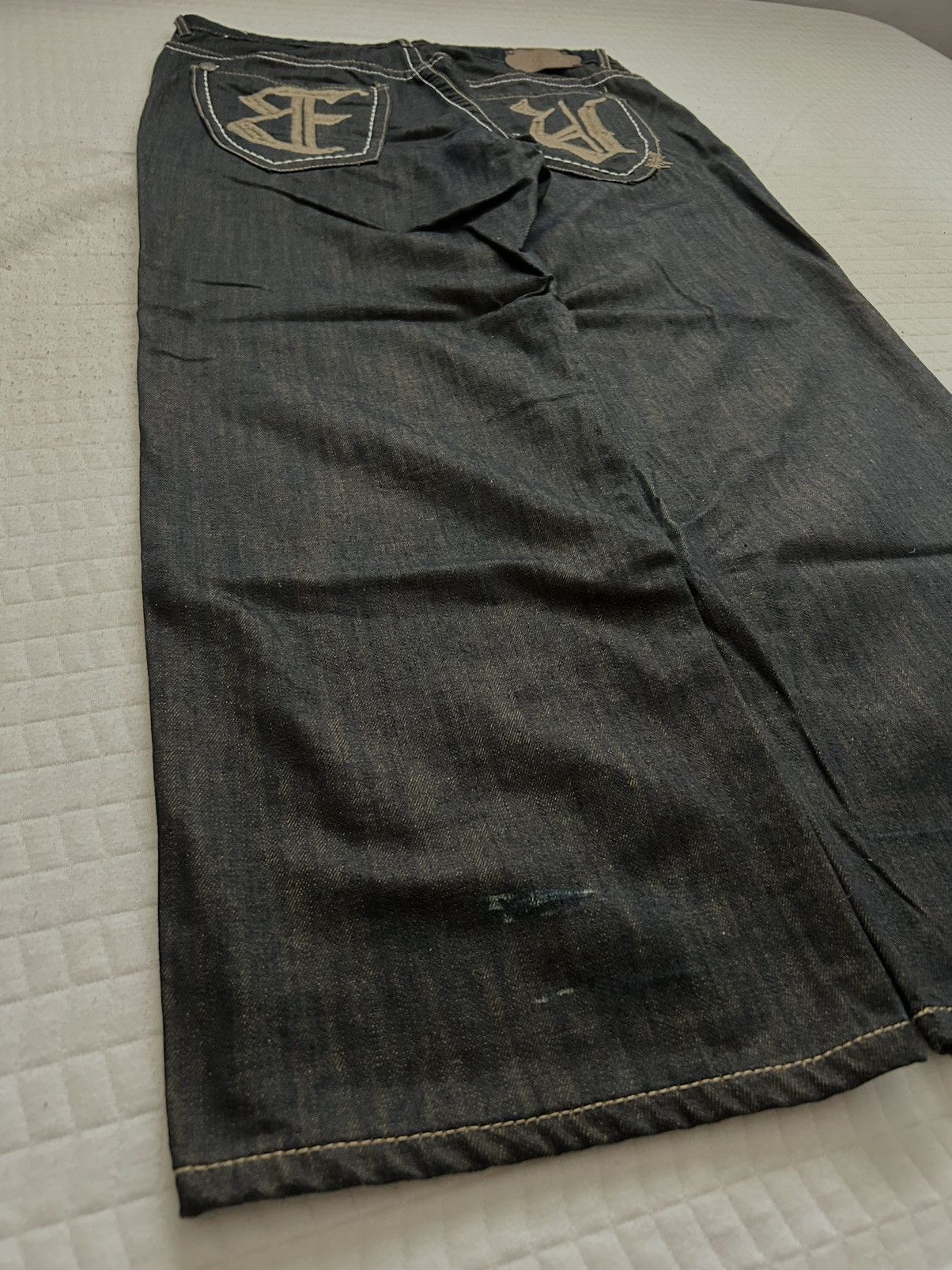 Ecko Unltd. × Marc Ecko × Vintage Ecko Unltd Letter Embroidered Dark Brown Pants Size US 38 / EU 54 - 7 Thumbnail