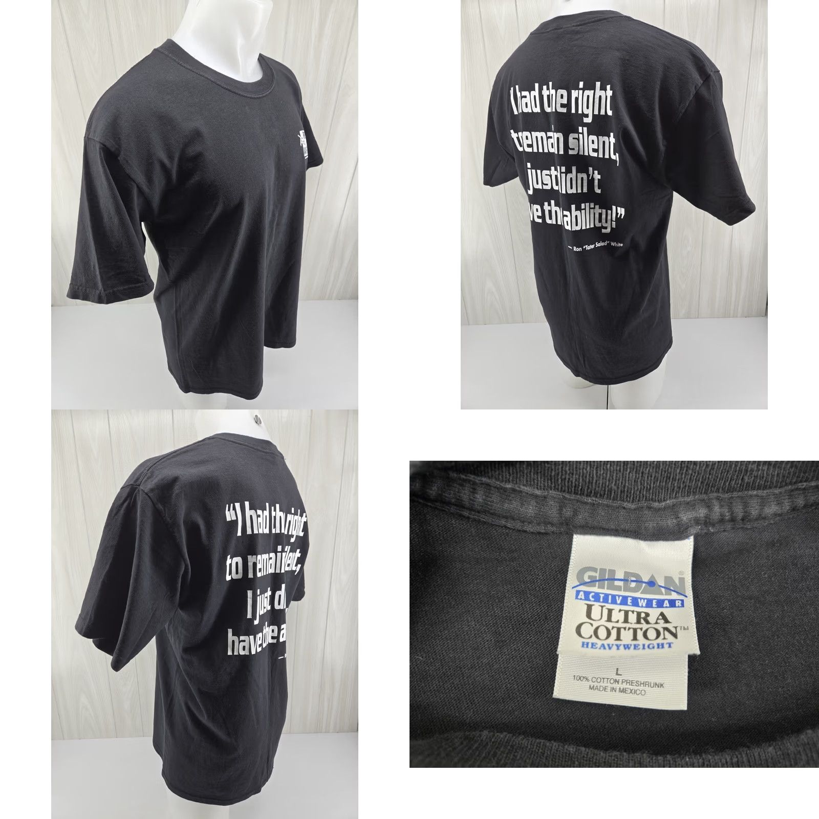 Gildan VINTAGE Ron White Comedian Shirt Mens L Black Short Sleeve T-Shirt 90s Rock USA Gildan Ultra Cotton Men Size US L / EU 52-54 / 3 - 8 Thumbnail