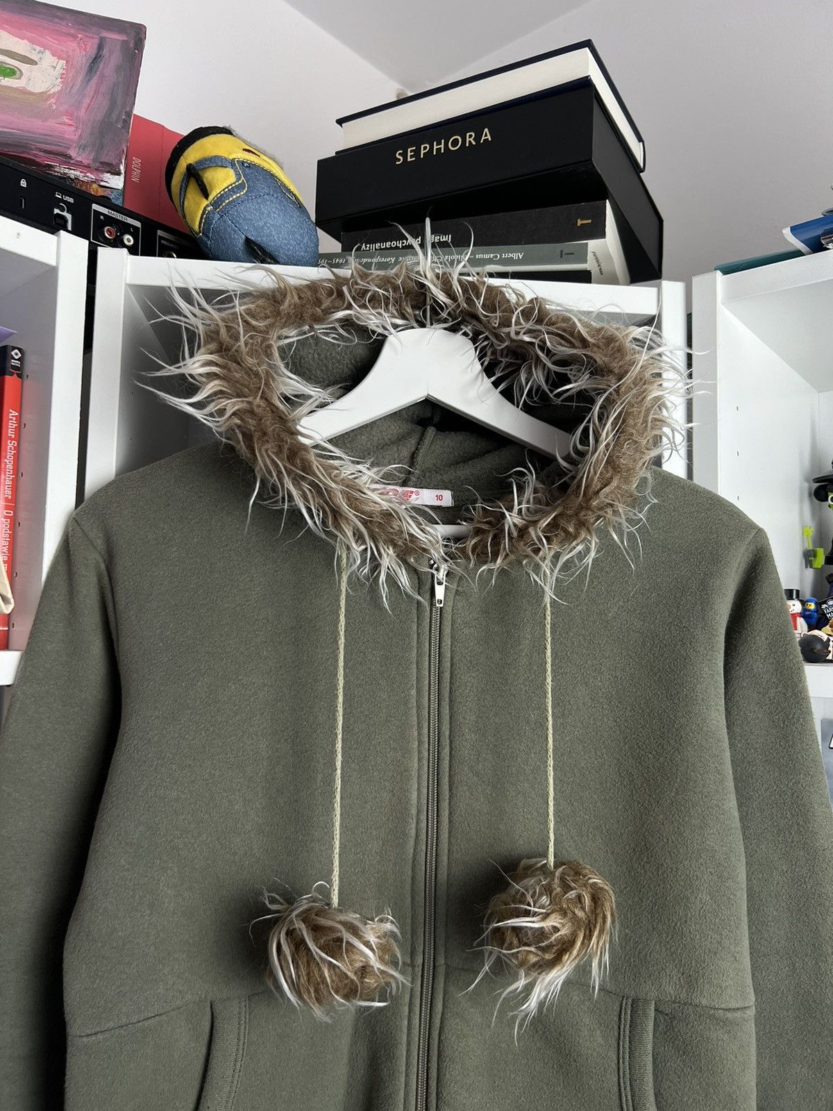 Japanese Brand Vintage y2k Faux fur hood zip hoodie S avantgarde opium 90s Size US S / EU 44-46 / 1 - 3 Thumbnail