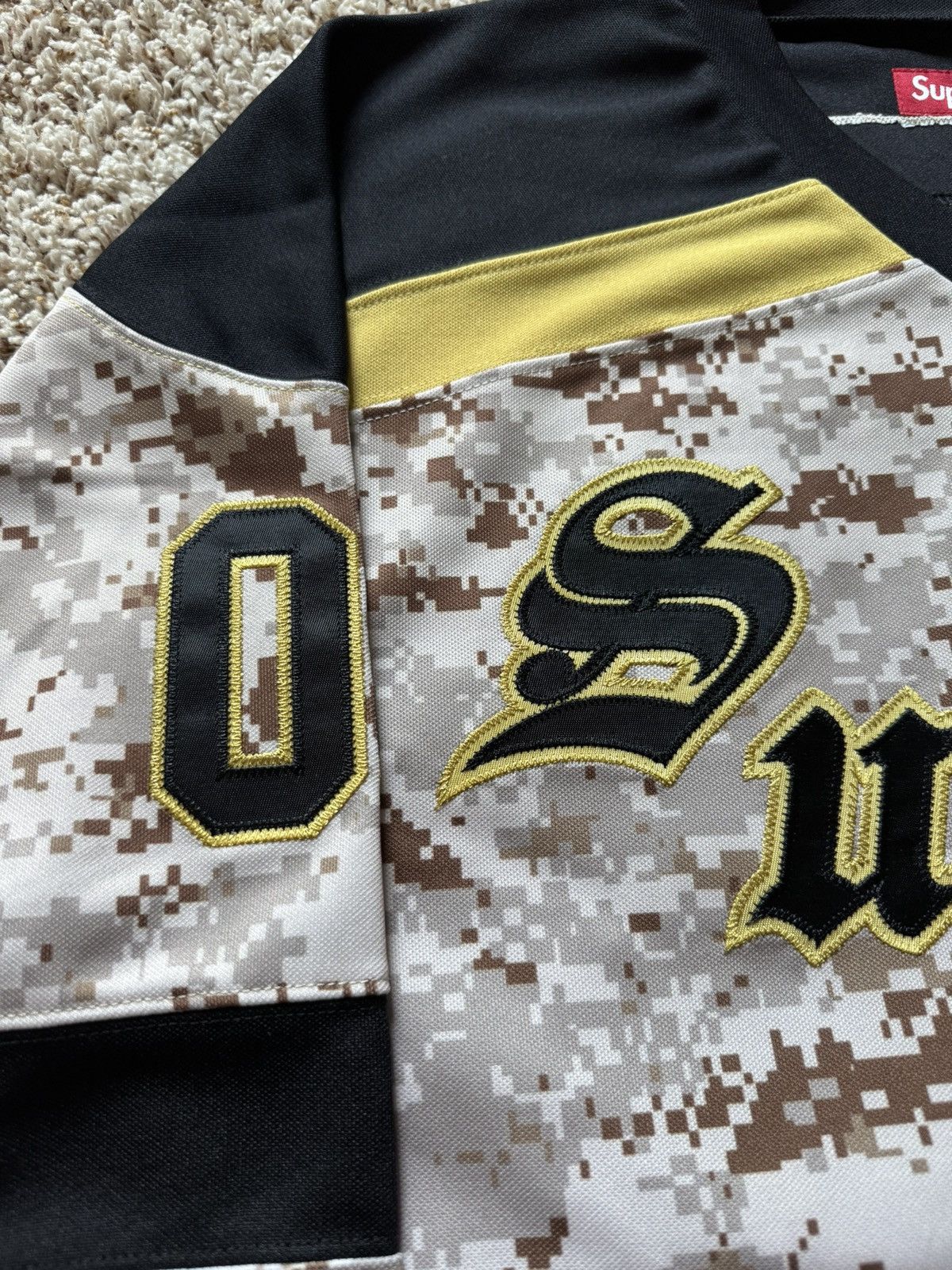 Supreme Supreme Fire & Ice Patches Hockey Jersey Camo Yellow Size US L / EU 52-54 / 3 - 16 Thumbnail