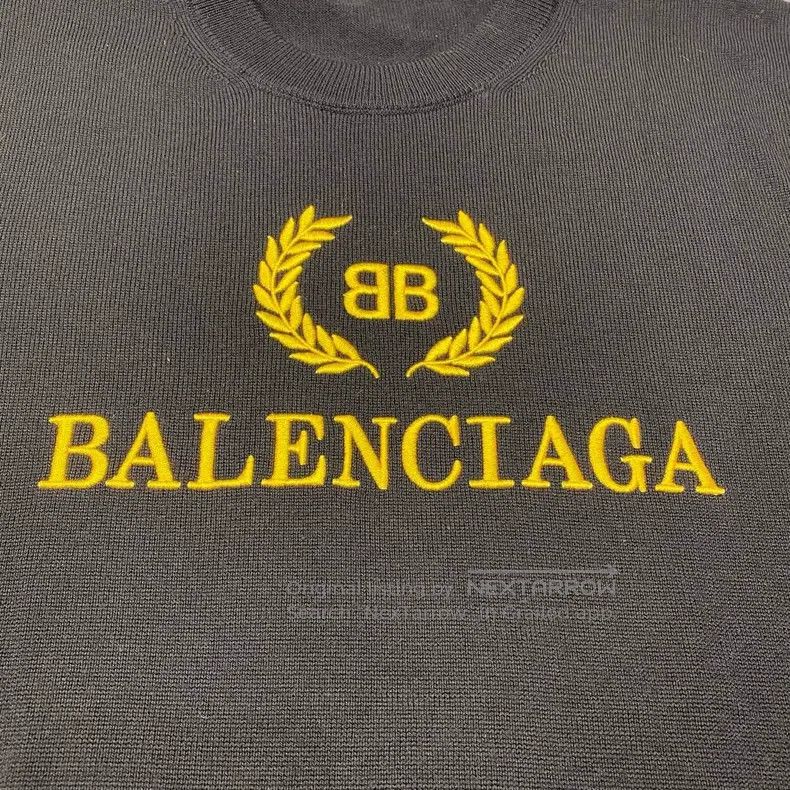 Balenciaga Balenciaga Gold Wheat Knitted Sweater Hoodie/M Size Size US M / EU 48-50 / 2 - 6 Thumbnail