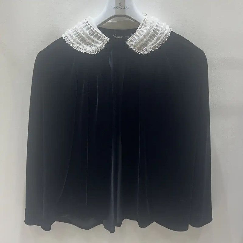 Miu Miu Miu Miu Black Cotton Women's Coat 0089 Size L / US 10 / IT 46 - 1 Thumbnail