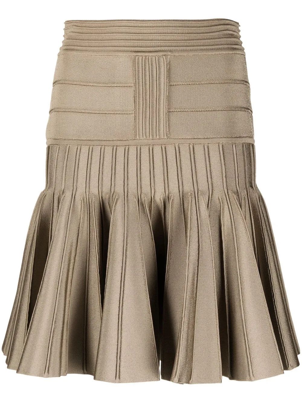 Balmain o1y0625 Mini Skirt in Light Brown Size 27" / US 4 / IT 40 - 1 Thumbnail