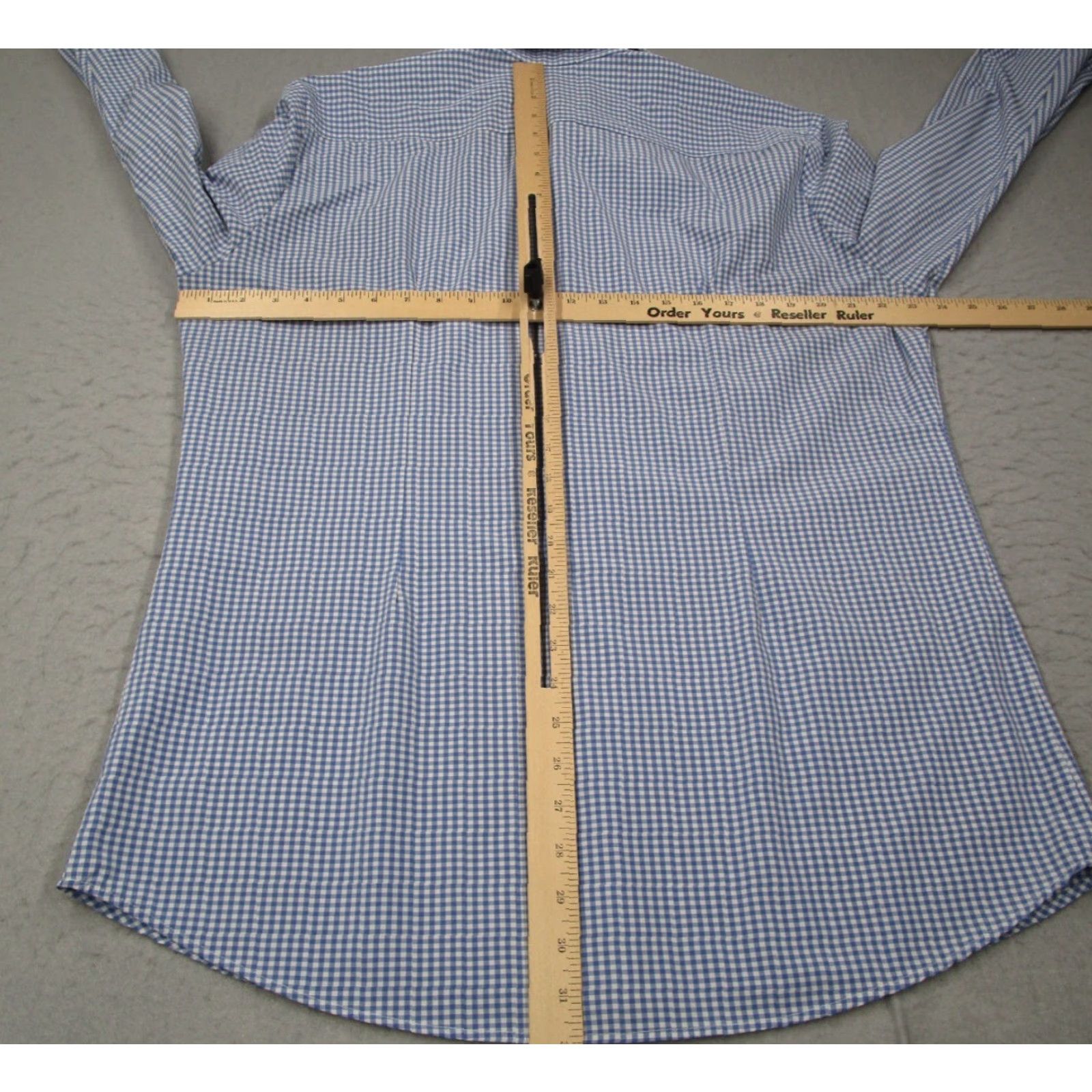 Mizzen+Main Mizzen+Main Shirt Men XL Trim Fit Blue Check Leeward Stretch Work Made in USA Size US XL / EU 56 / 4 - 5 Thumbnail