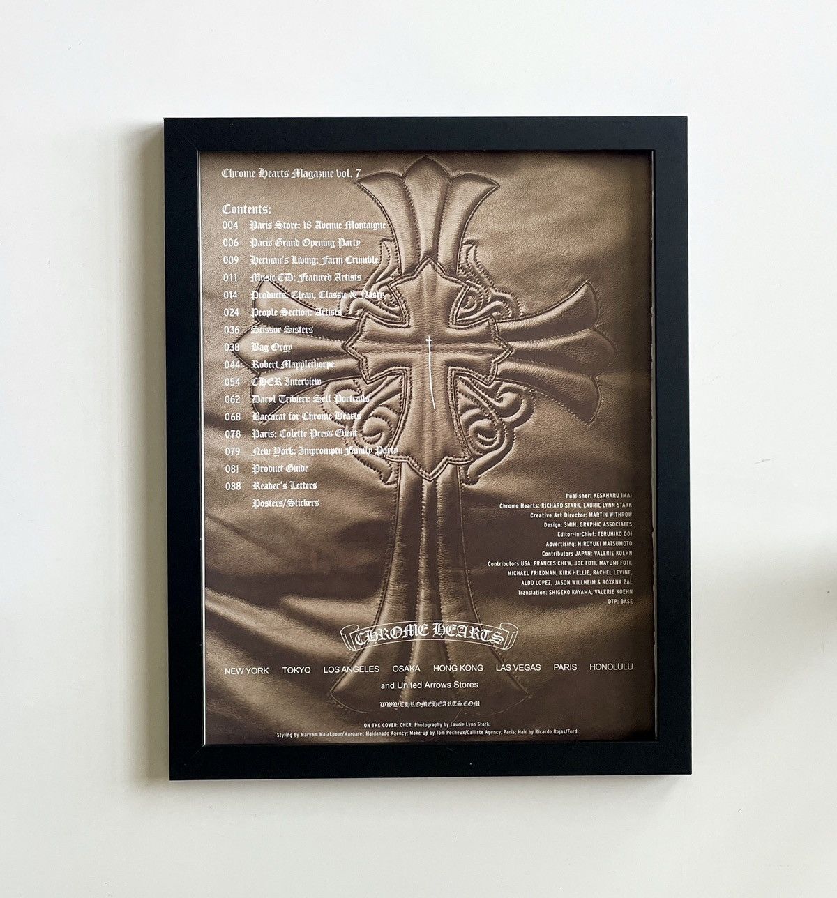 Chrome Hearts × Vintage Chrome Hearts cross logo Poster framed 9x11 Size ONE SIZE - 1 Thumbnail