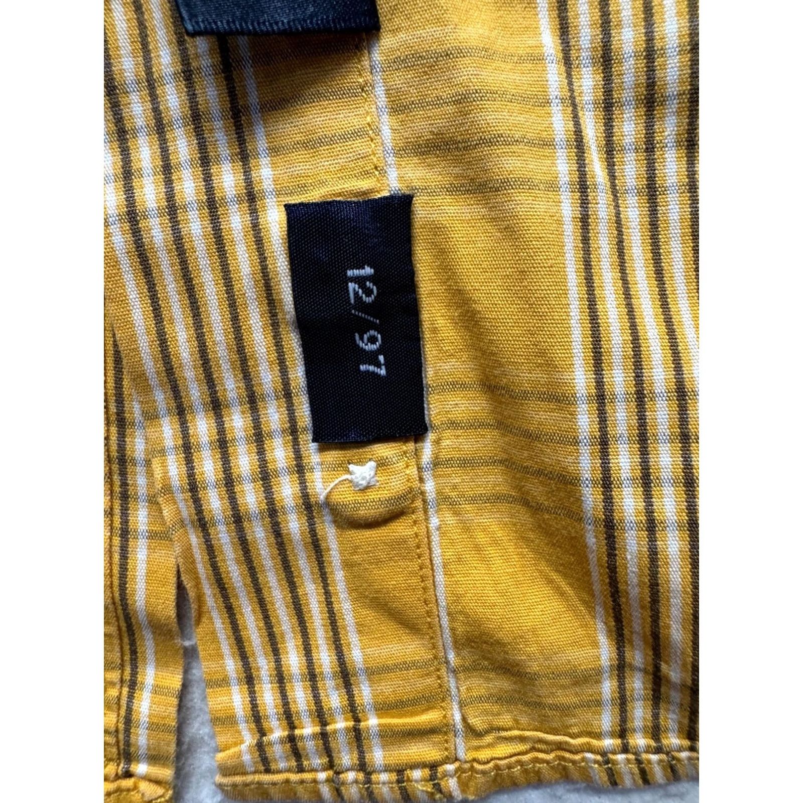Faconnable VINTAGE Faconnable Shirt Button-Up Long Sleeve Yellow & White Plaid 100% Cotton Mens L Size US L / EU 52-54 / 3 - 8 Thumbnail