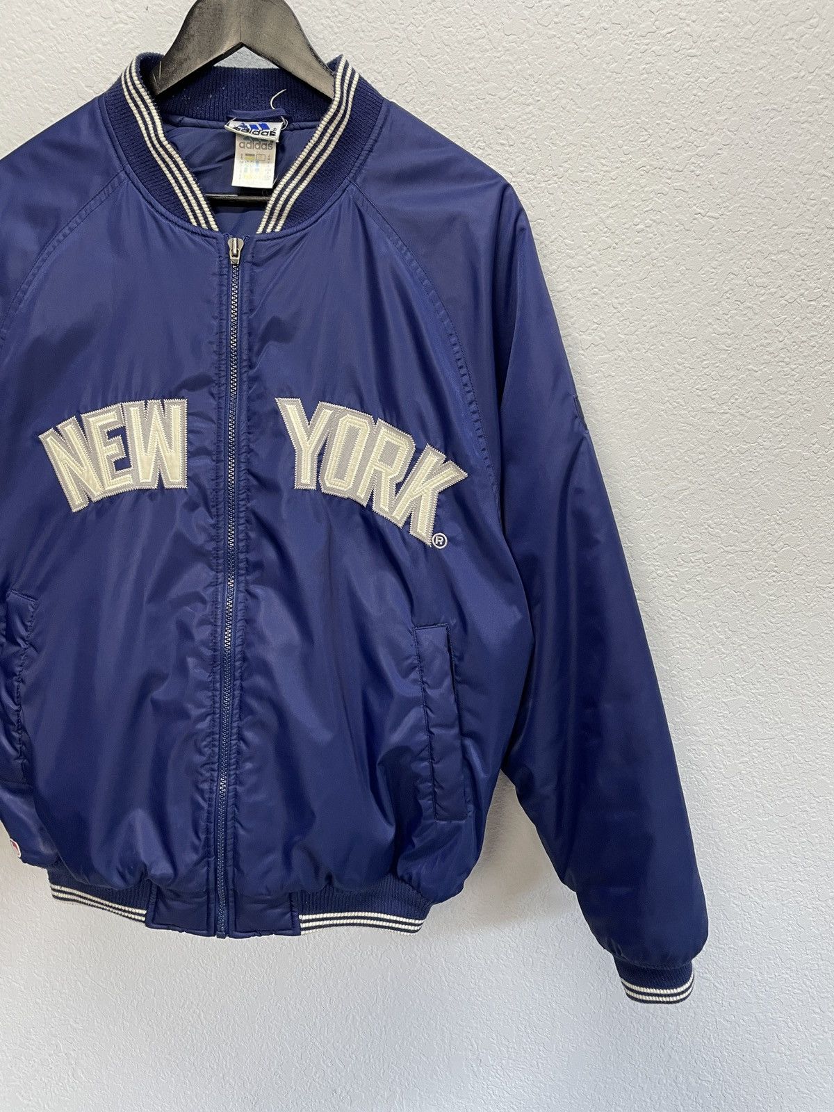 Vintage Vintage y2k Adidas New York Yankees Varsity Bobners Jacket Size US M / EU 48-50 / 2 - 6 Thumbnail