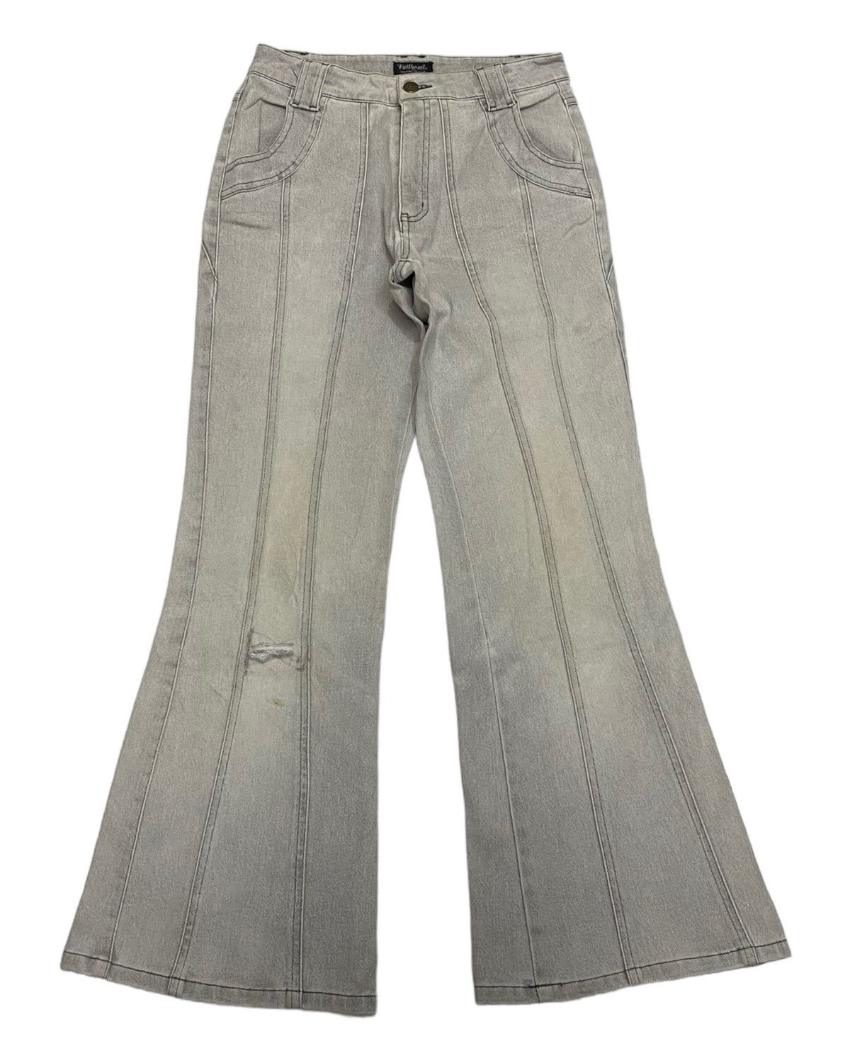 Hysteric Glamour × Japanese Brand JAPANESE AVANT GARDE STYLE DENIM FLARE DISTRESSED BOOTCUT Size US 27 - 1 Thumbnail
