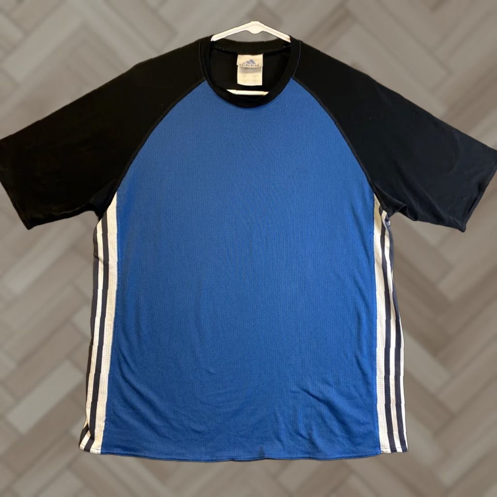 Adidas adidas Adidas Shirt M Blue Dri Fit Soccer Athletic Mens running /32-52 Blue Size US M / EU 48-50 / 2 - 1 Thumbnail