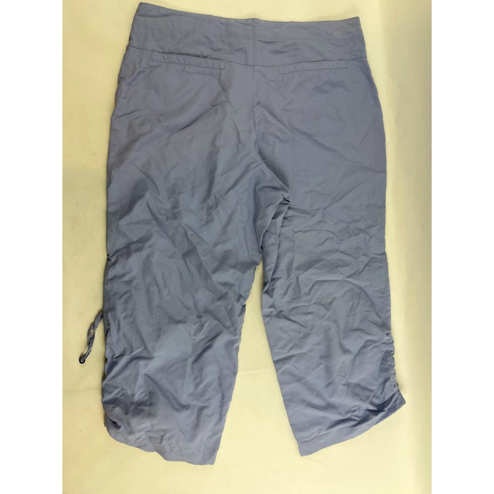 Vintage L.L. Bean Pants Women's 12 Purple Capris Hiking Ruched Side Nylon Flat Front Regular Style Capri Womens Size 34" / US 12 / IT 48 - 2 Thumbnail