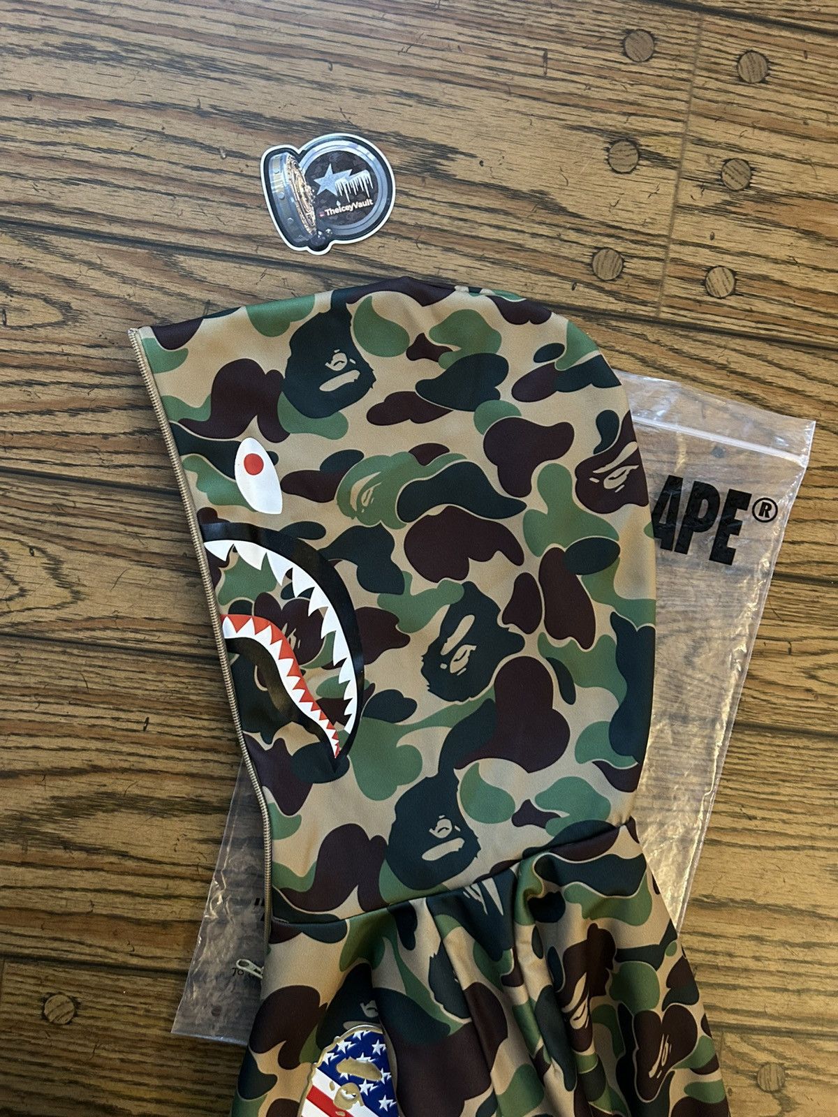 Adidas × Bape Bape x Adidas Green Camo Shark Full Zip Hoodie Size US S / EU 44-46 / 1 - 7 Thumbnail