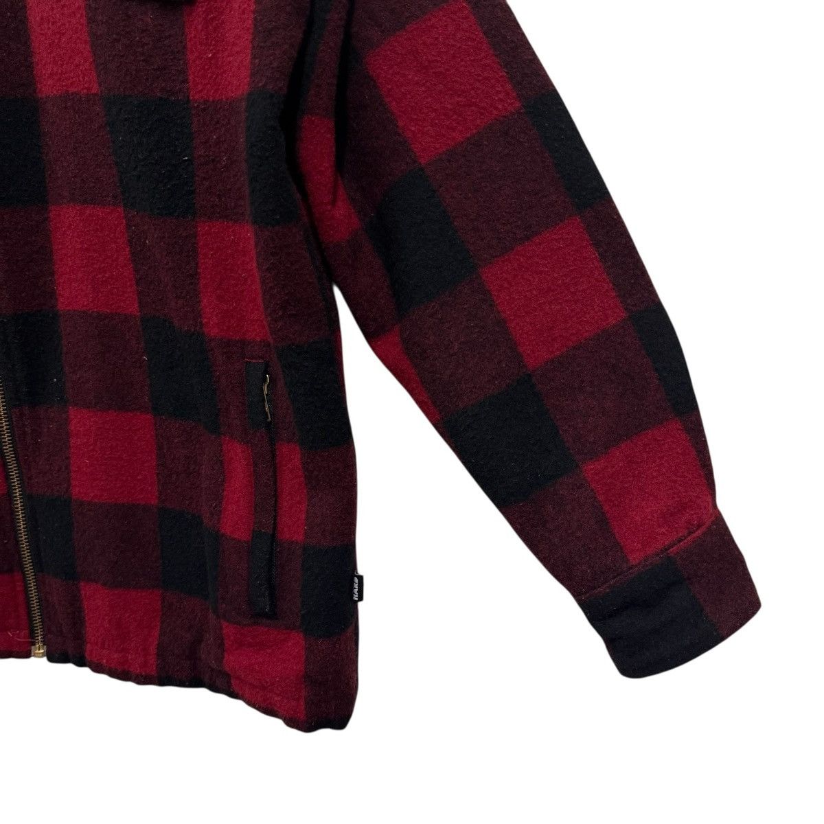 Japanese Brand Rock Hard Survival Checked Plaid Zipper Jacket Size US XL / EU 56 / 4 - 5 Thumbnail