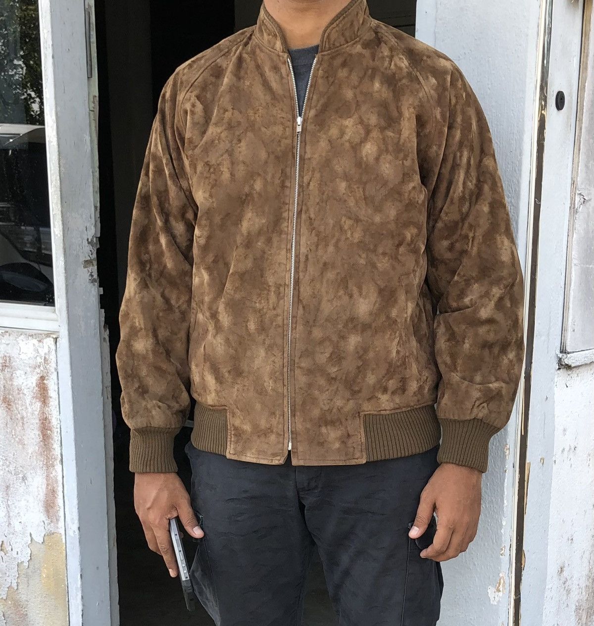 Vintage Vintage CASUAL men’s Suede Sherpa Bomber Jacket Size US L / EU 52-54 / 3 - 8 Thumbnail