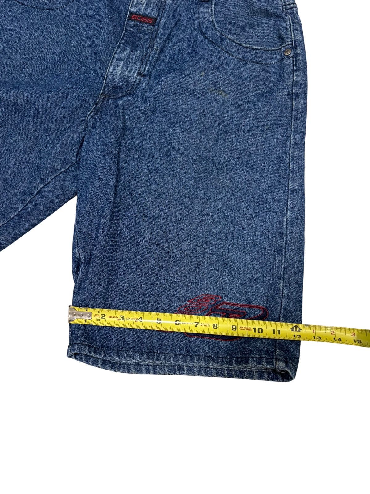 JNCO Vintage Baggy Shorts Men 36 Blue Boss Denim Jorts Wide Leg Size US 36 / EU 52 - 14 Thumbnail