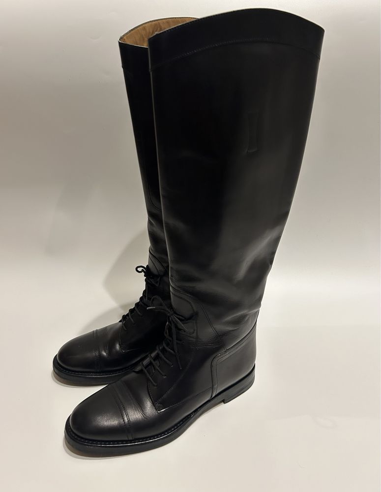 Gucci Gucci Leather Lace Up Equestrian Leather High Boots Size US 6 / IT 36 - 1 Thumbnail