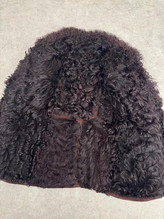 Gucci 2000s Gucci Brown Shearling Leather Buttoned Jacket Size S / US 4 / IT 40 - 6 Thumbnail