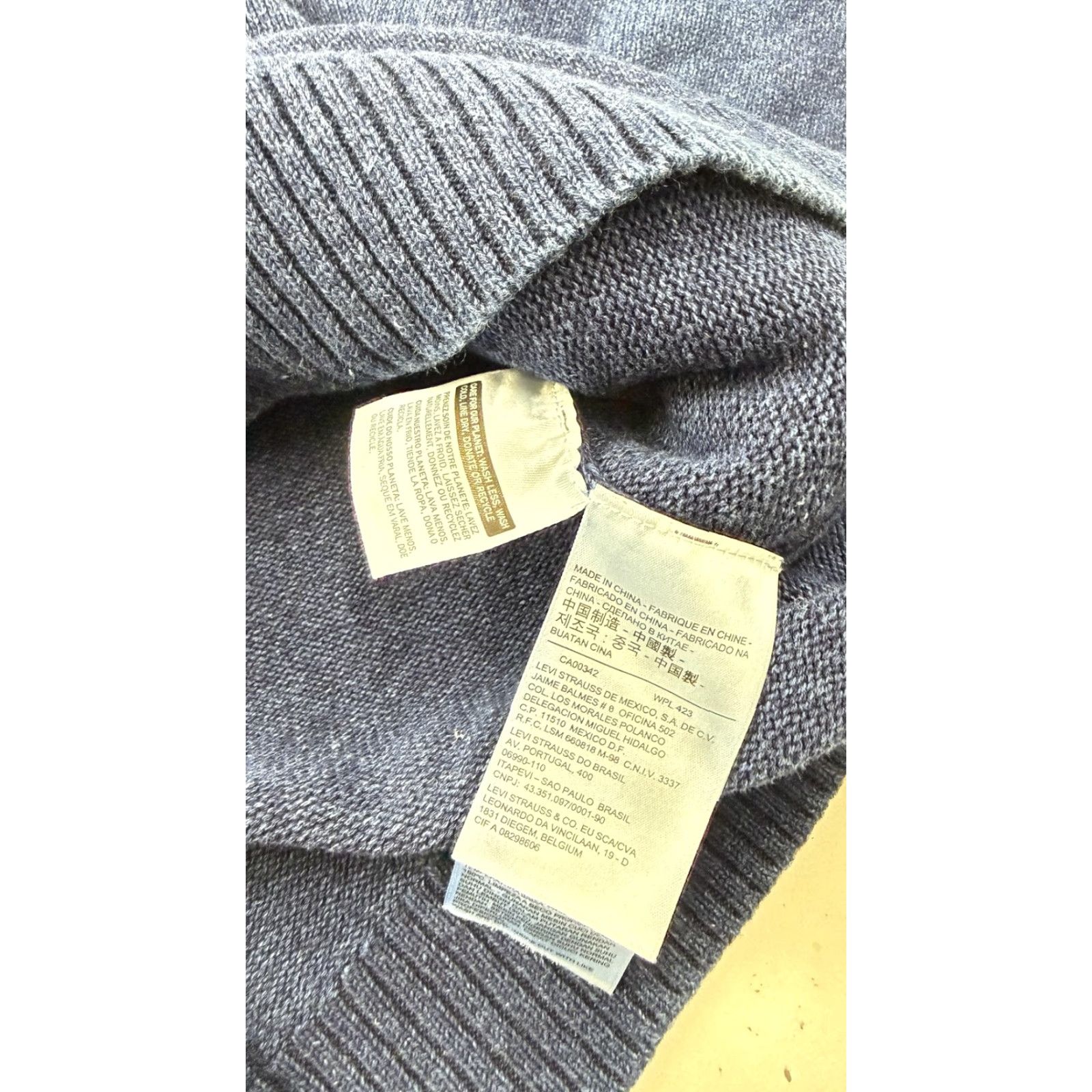 Levi's Levi's Sweater Mens L Blue 100% Cotton Crewneck Raglan Knit Pullover Shirt Size US L / EU 52-54 / 3 - 5 Thumbnail