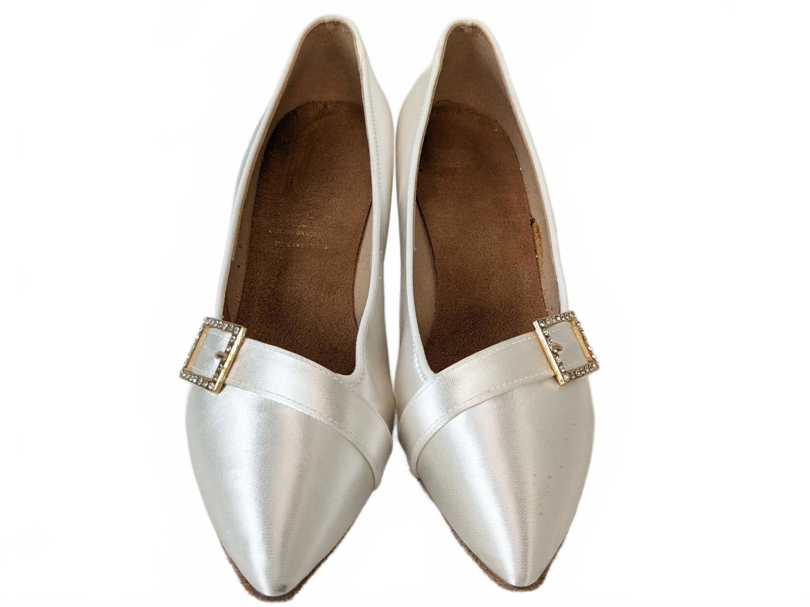 Other SupaDance England 1023 Dance Shoes White Satin Pearl US 4.5 Size US 4.5 / IT 34.5 - 2 Thumbnail