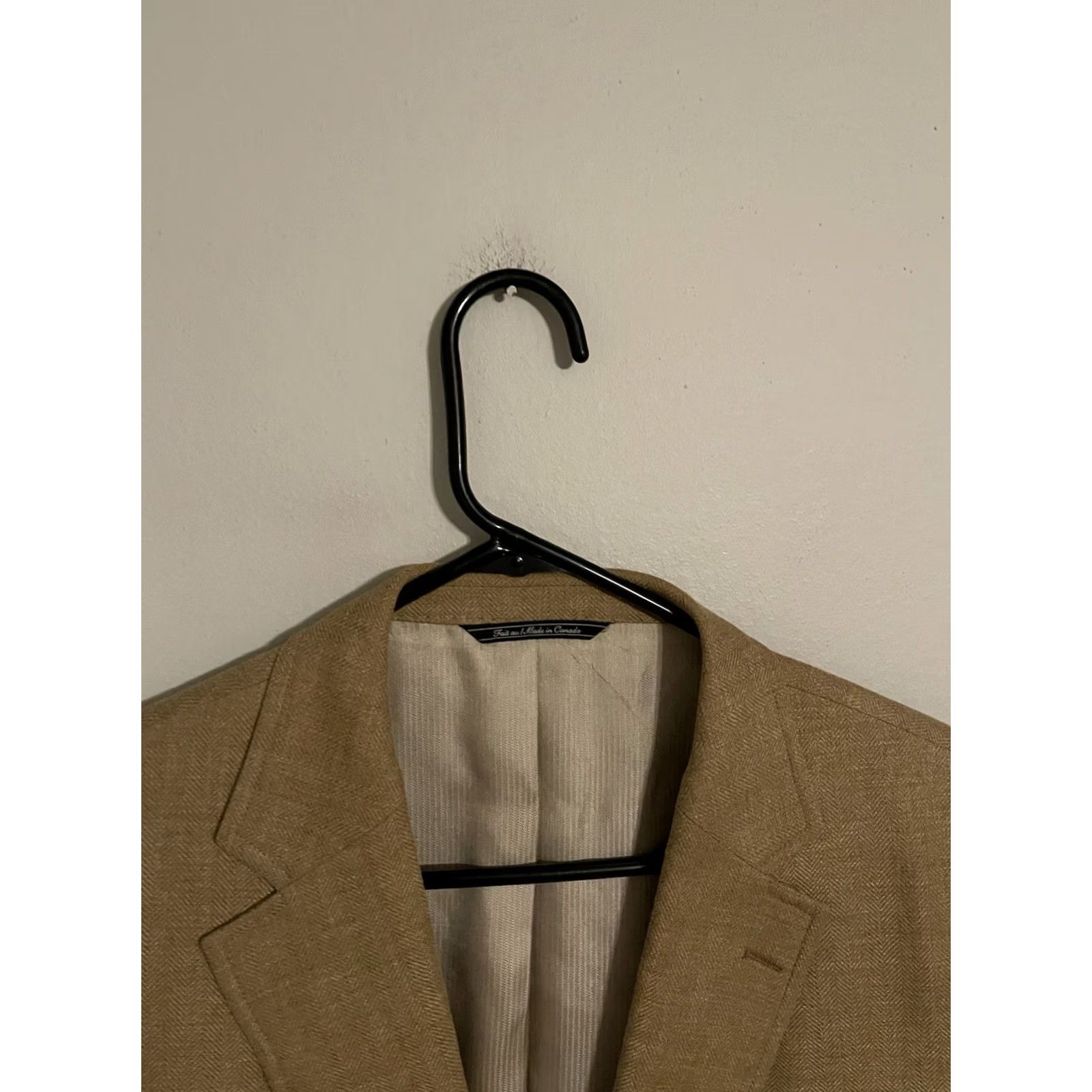 Jack Victor VINTAGE Jack Victor Mark Shale Blazer Suit Jacket Men 44L Beige Tan Wool Bamboo Silk 2 Button Front Size 44R - 3 Thumbnail