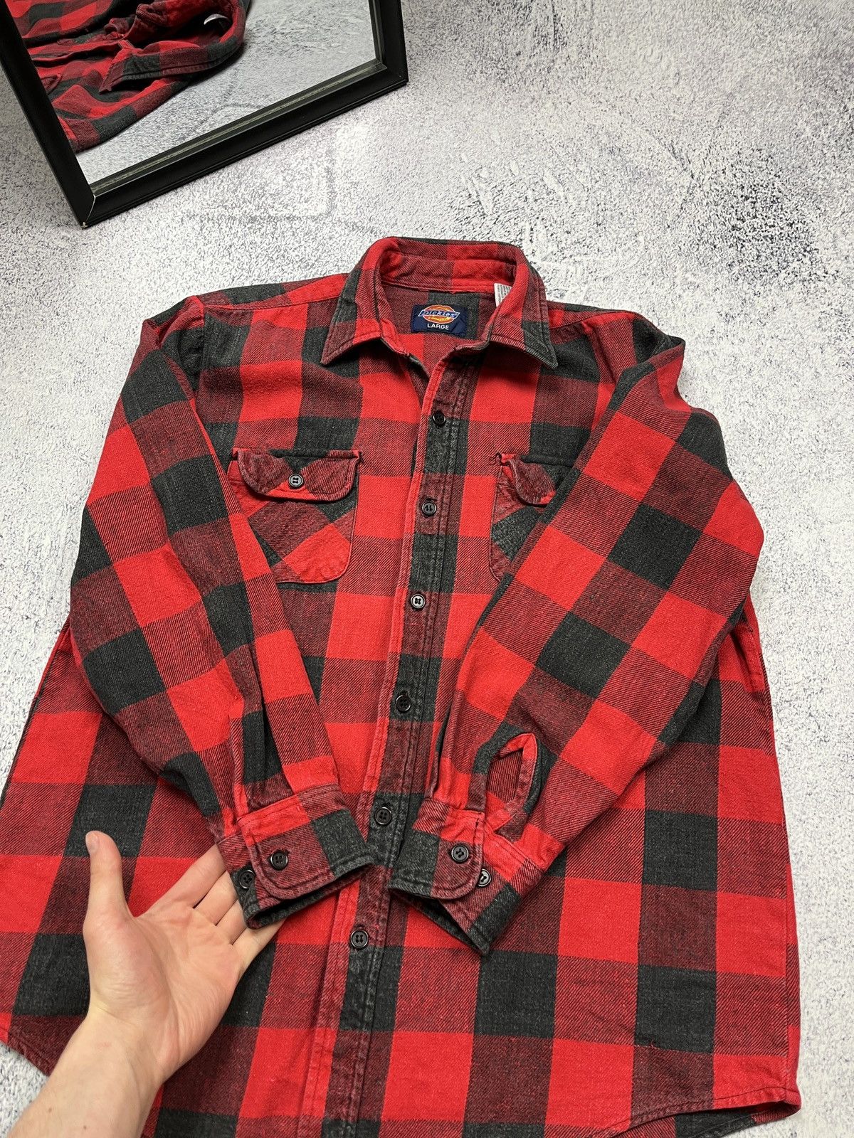 Dickies × Vintage Vintage Dickies Flannel Plaid Shirt Jacket Checked 90’s Rare Size US L / EU 52-54 / 3 - 9 Thumbnail