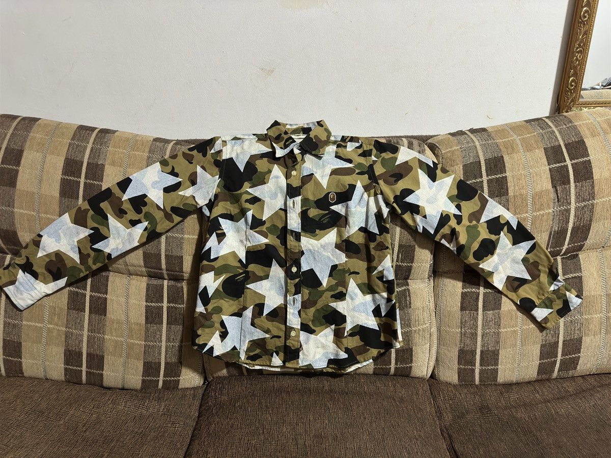 Bape Bape 1st Camo Sta Pattern Button Up Shirt Size XS / US 0-2 / IT 36-38 - 1 Thumbnail