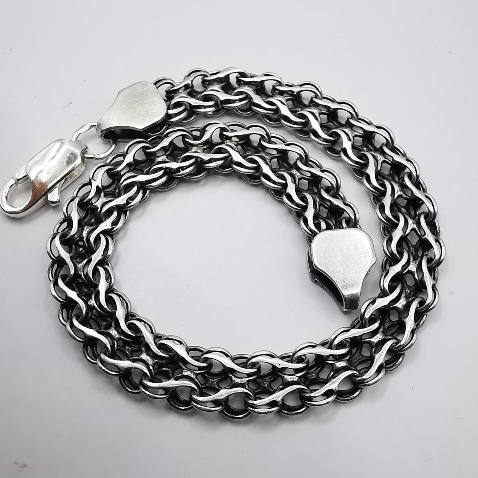 Sterling Silver Vintage Men's Bracelet Jewelry, 925 Sterling Silver 13,34g Size ONE SIZE - 1 Thumbnail