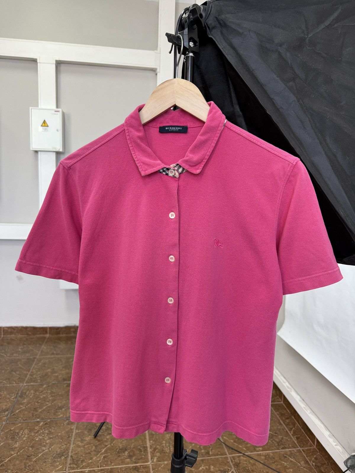 Burberry 🇬🇧 Burberry London Nova Check Polo Shirt Y2K Rare Retro Size S / US 4 / IT 40 - 1 Thumbnail
