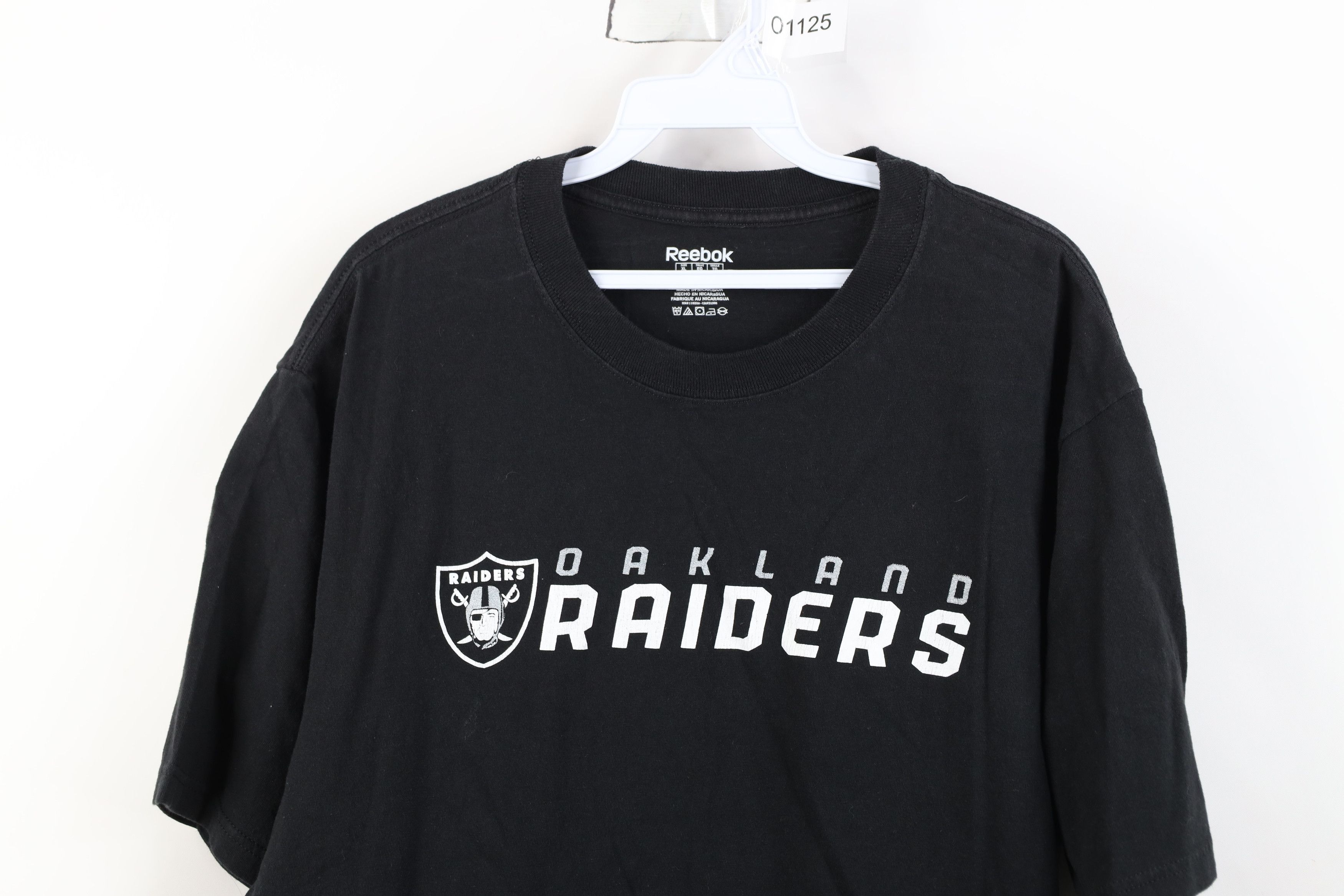 Reebok Vintage Reebok Spell Oakland Raiders Football T-Shirt Black Size US XL / EU 56 / 4 - 2 Thumbnail