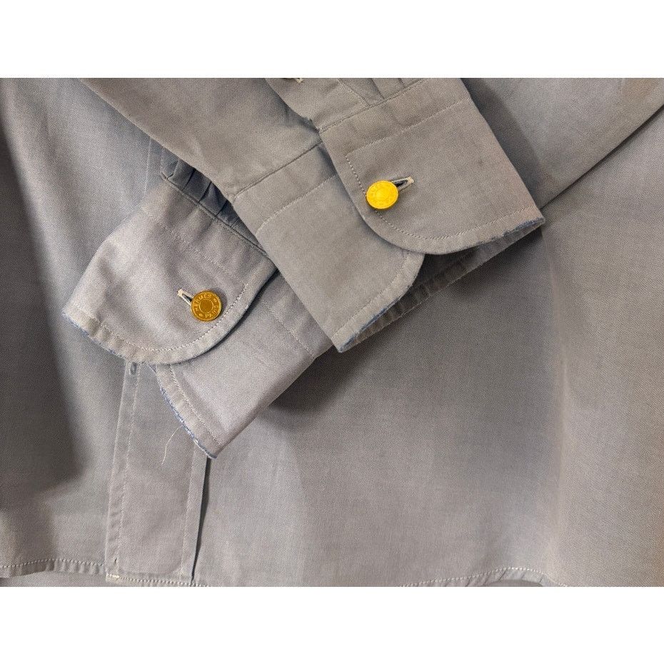 Hermes Hermes Men's Cotton Baby Blue Button Down Shirt Size US M / EU 48-50 / 2 - 6 Thumbnail